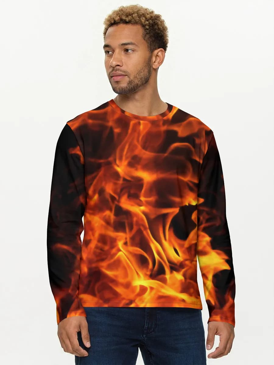 Camisa de manga larga de algodón para hombre