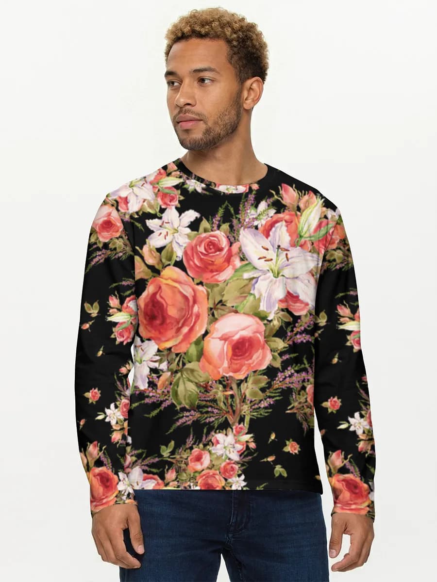 Camisa de manga larga de algodón para hombre
