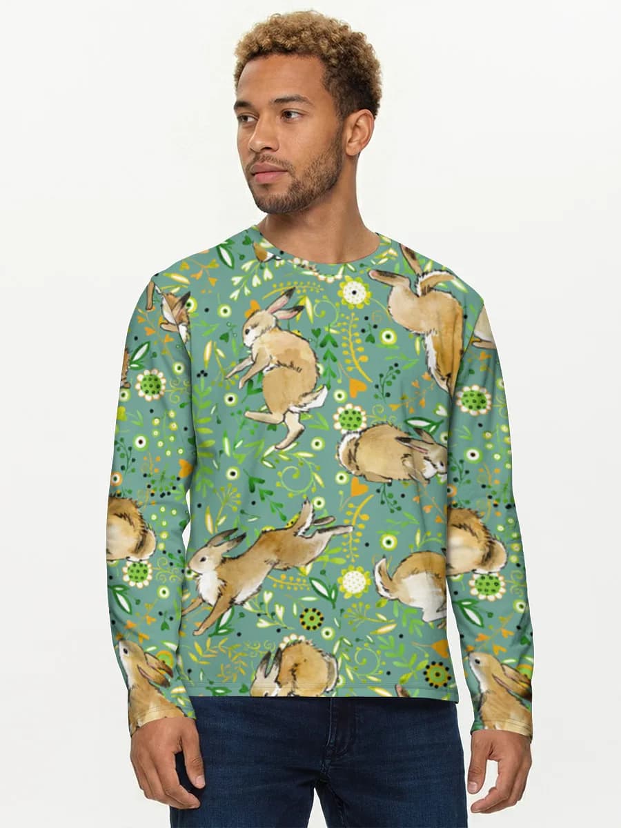 Camisa de manga larga de algodón para hombre