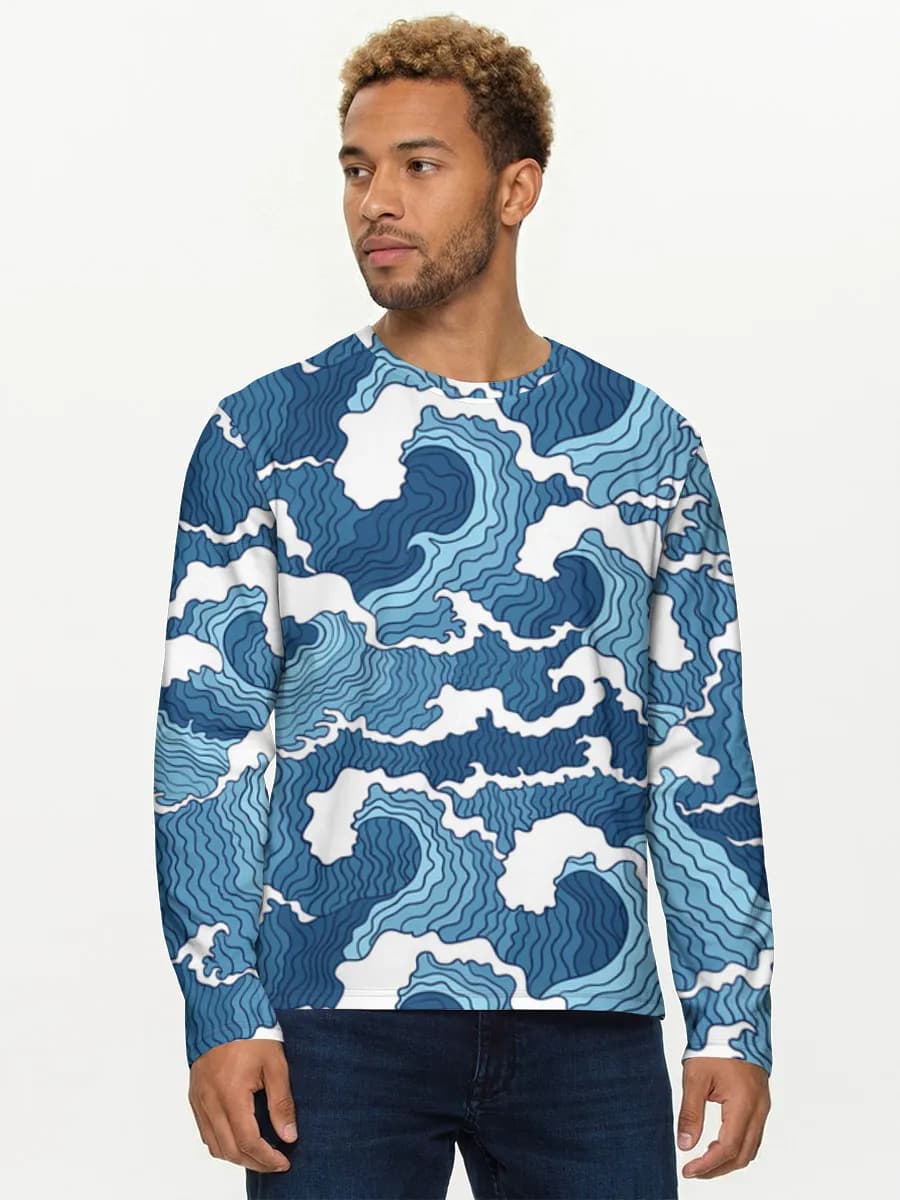Camisa de manga larga de algodón para hombre