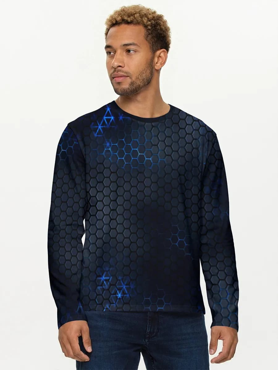 Men's cotton long sleeve shirt