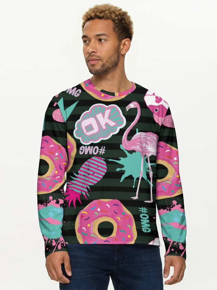 Camisa de manga larga de algodón para hombre