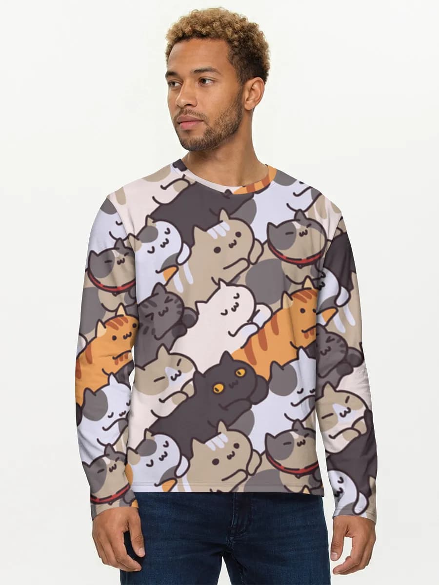 Camisa de manga larga de algodón para hombre