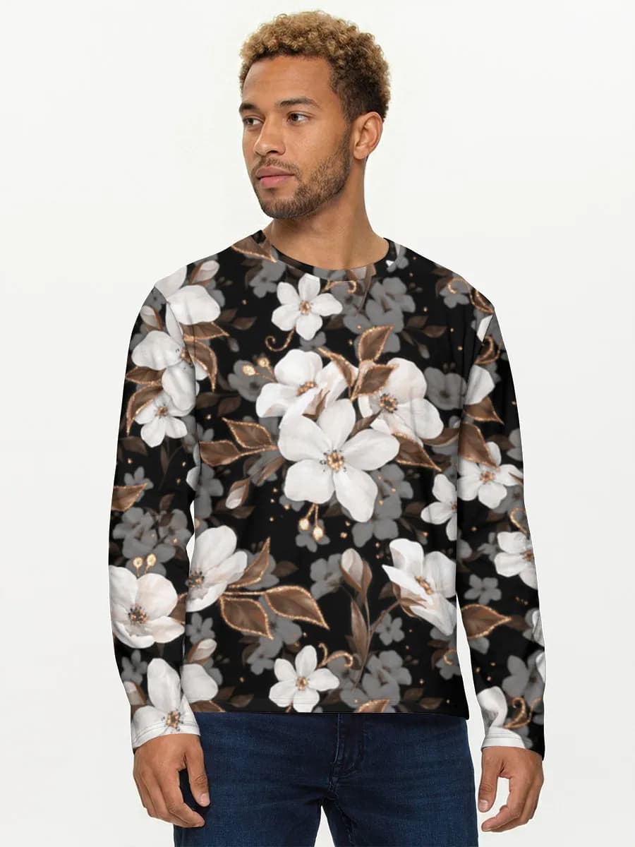 T-shirt Coton Manches Longues Homme
