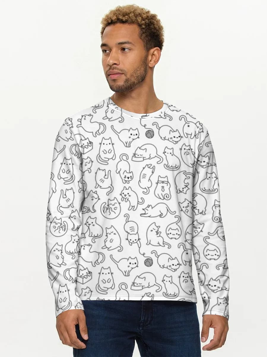 T-shirt Coton Manches Longues Homme