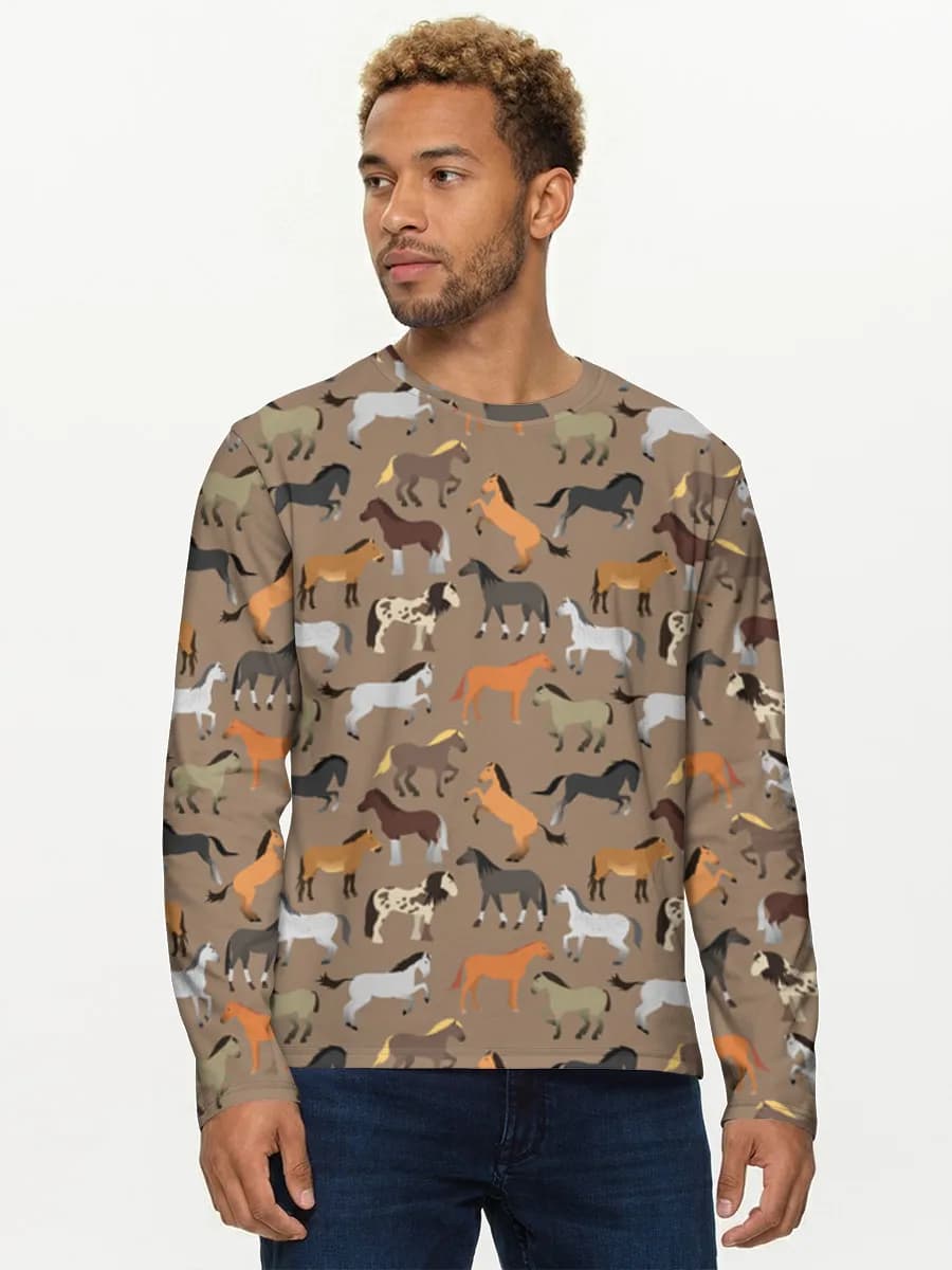 Camisa de manga larga de algodón para hombre