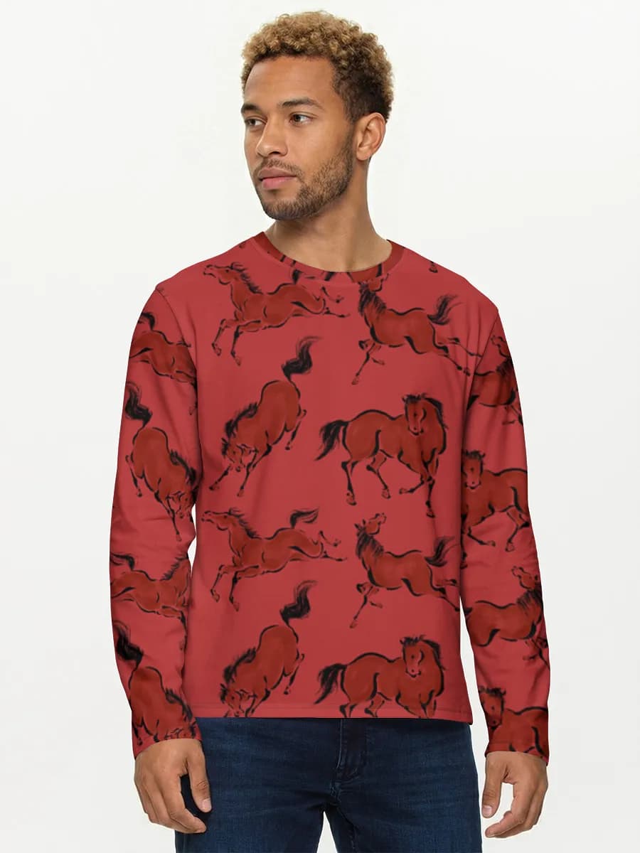 Men's cotton long sleeve shirt