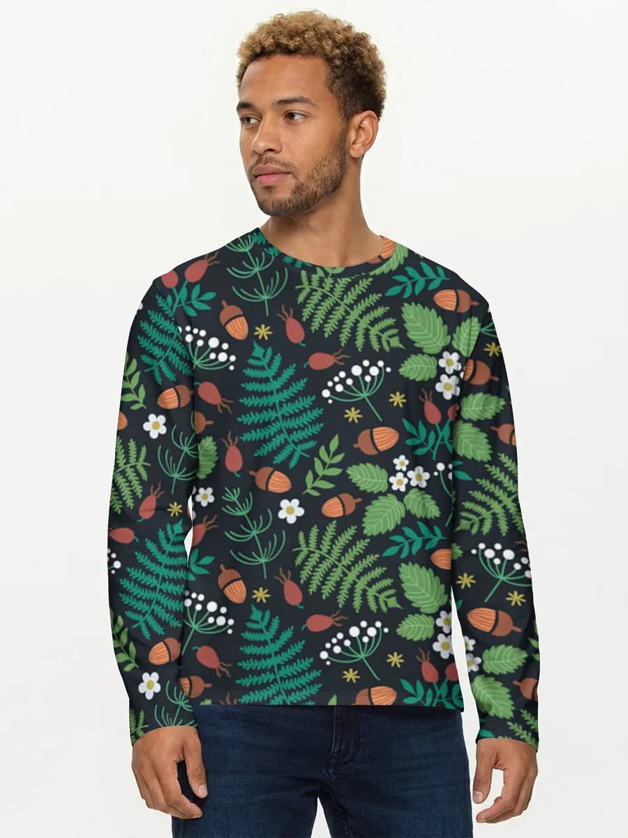 Camisa de manga larga de algodón para hombre