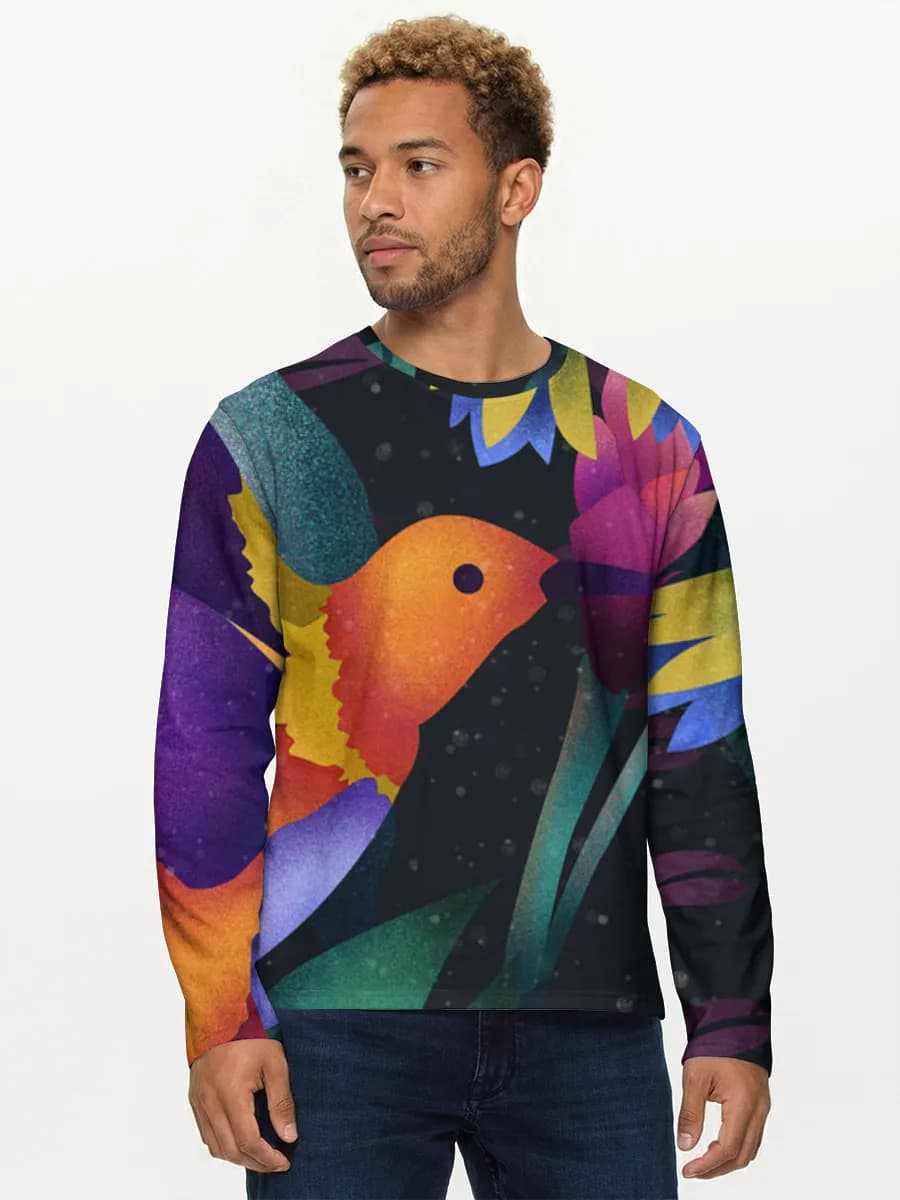 Men's cotton long sleeve shirt