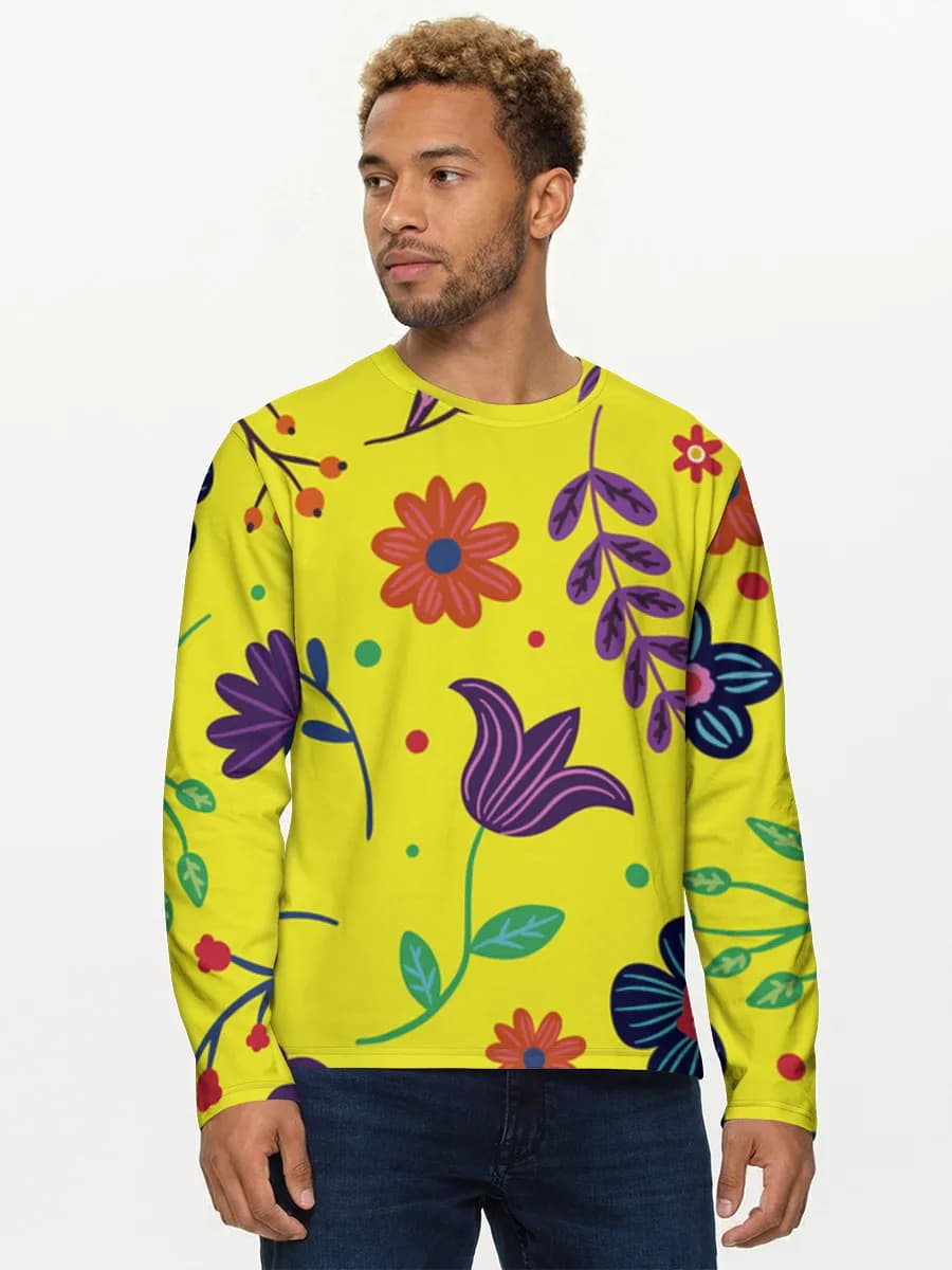 Camisa de manga larga de algodón para hombre