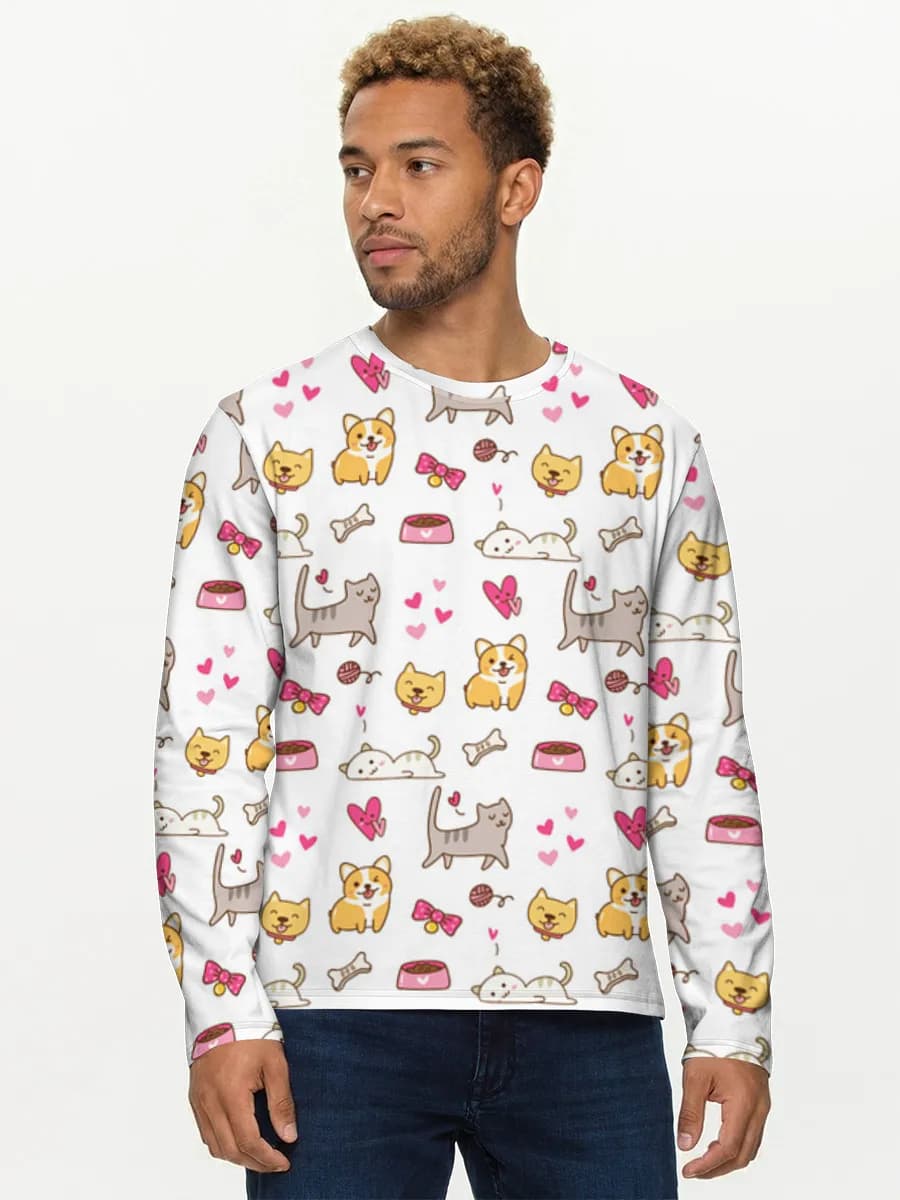 Camisa de manga larga de algodón para hombre