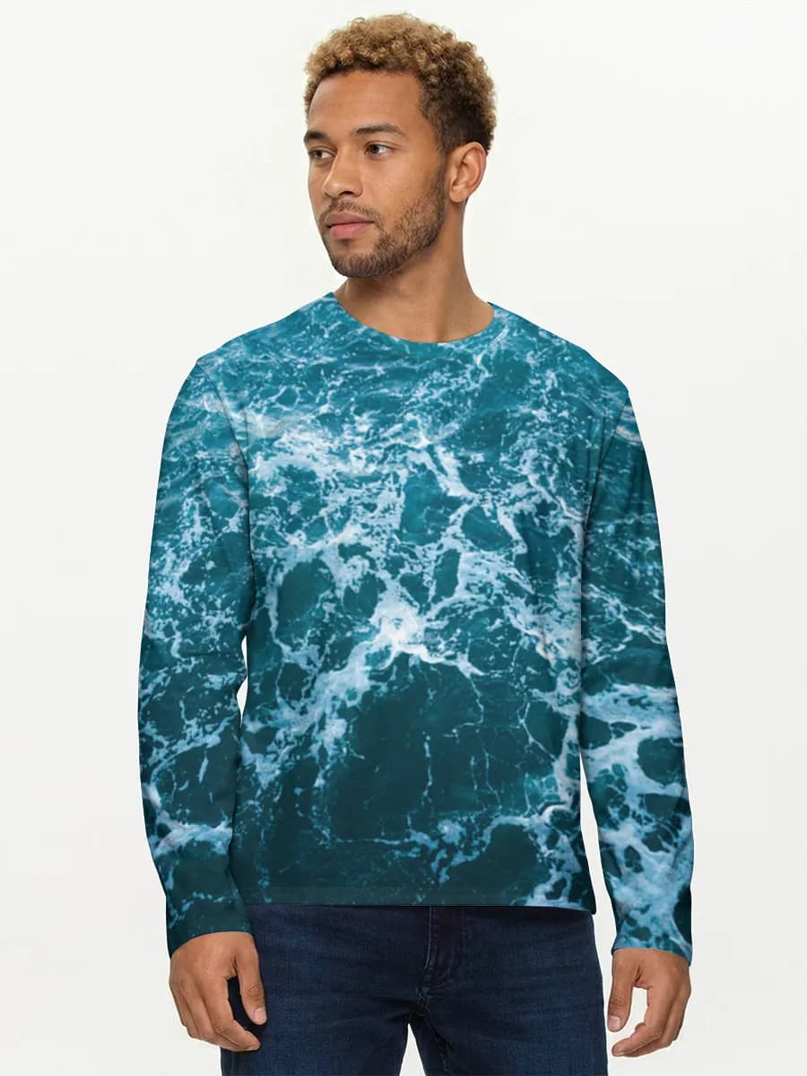 Camisa de manga larga de algodón para hombre