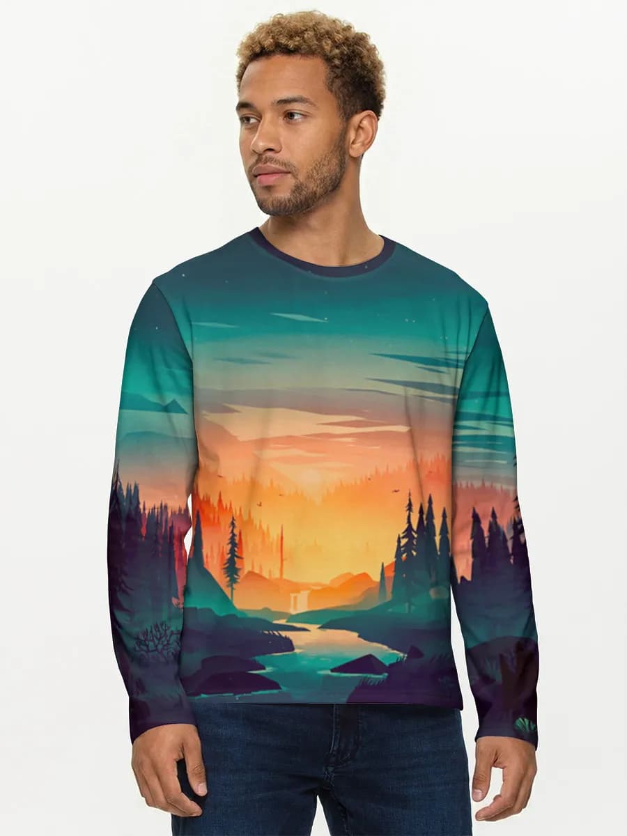 Men's cotton long sleeve shirt