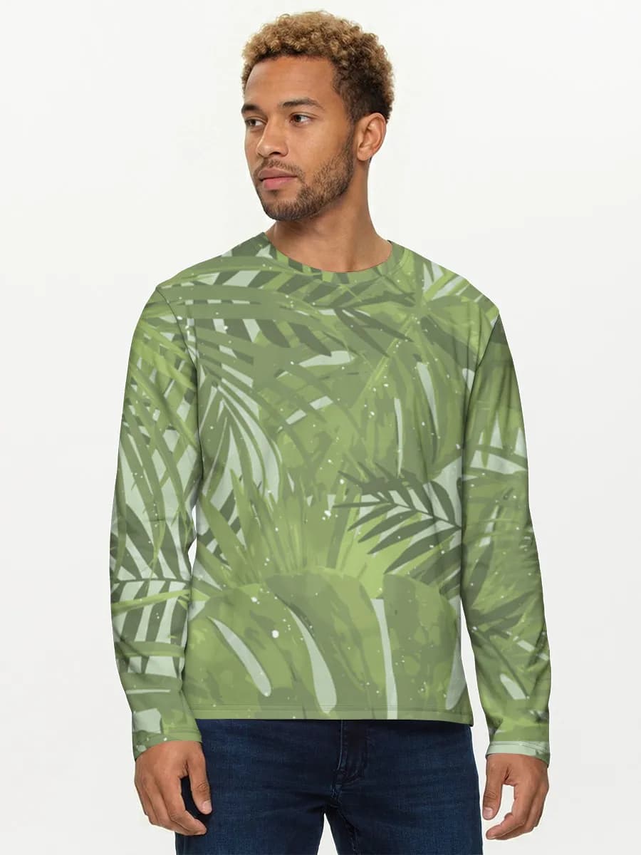 Camisa de manga larga de algodón para hombre