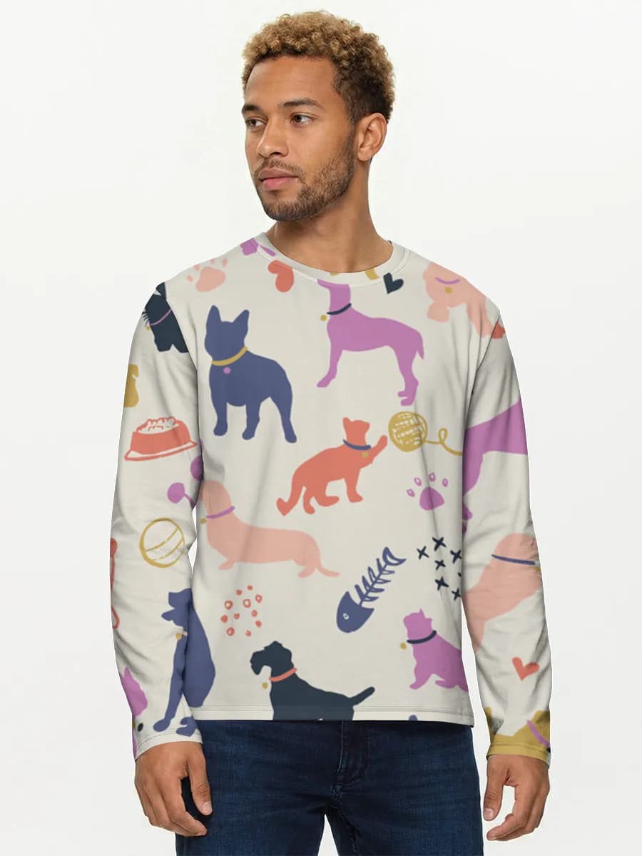 Camisa de manga larga de algodón para hombre