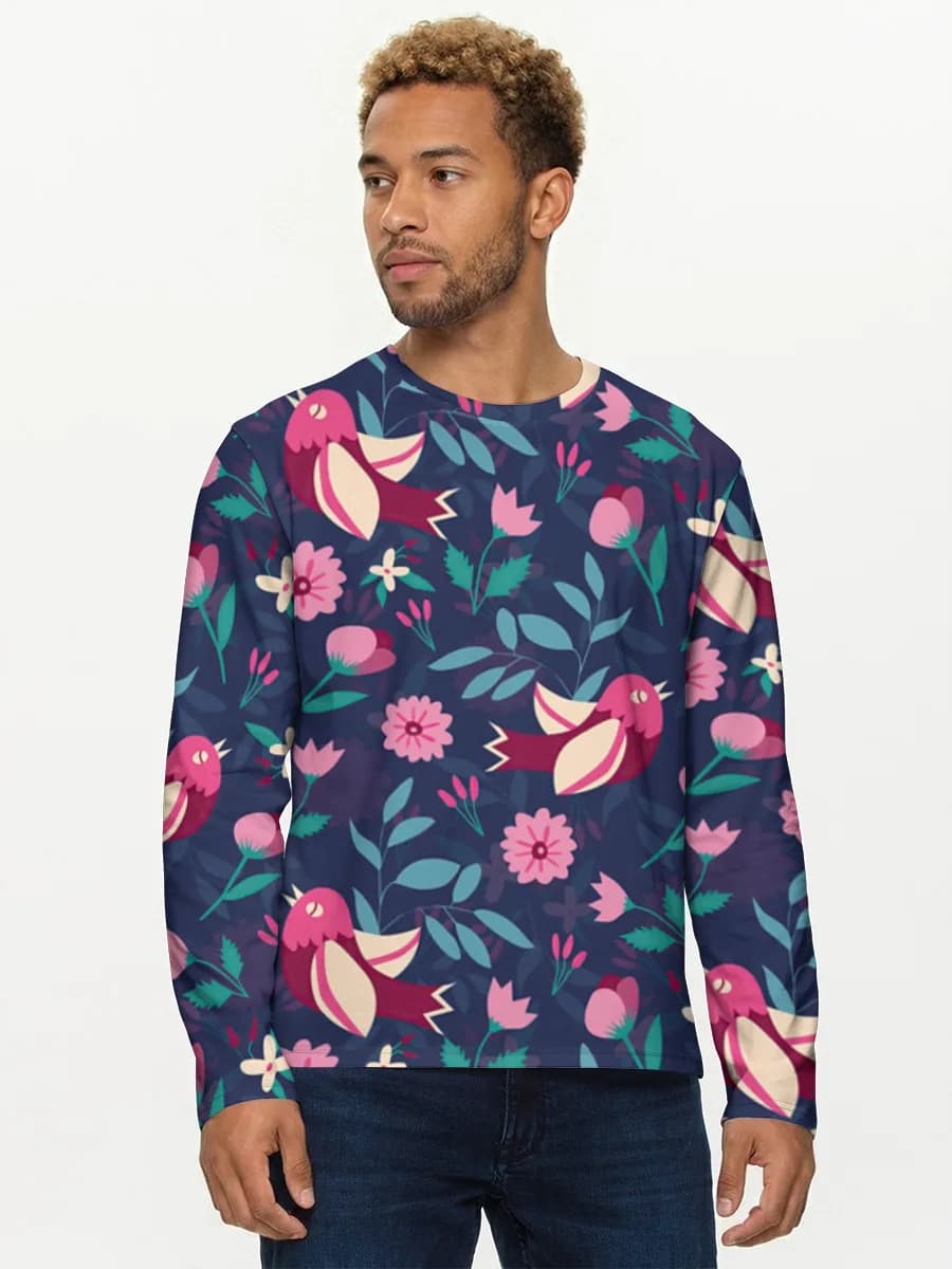 Men's cotton long sleeve shirt