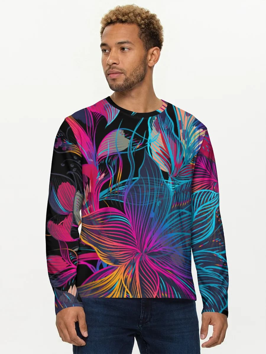 Camisa de manga larga de algodón para hombre