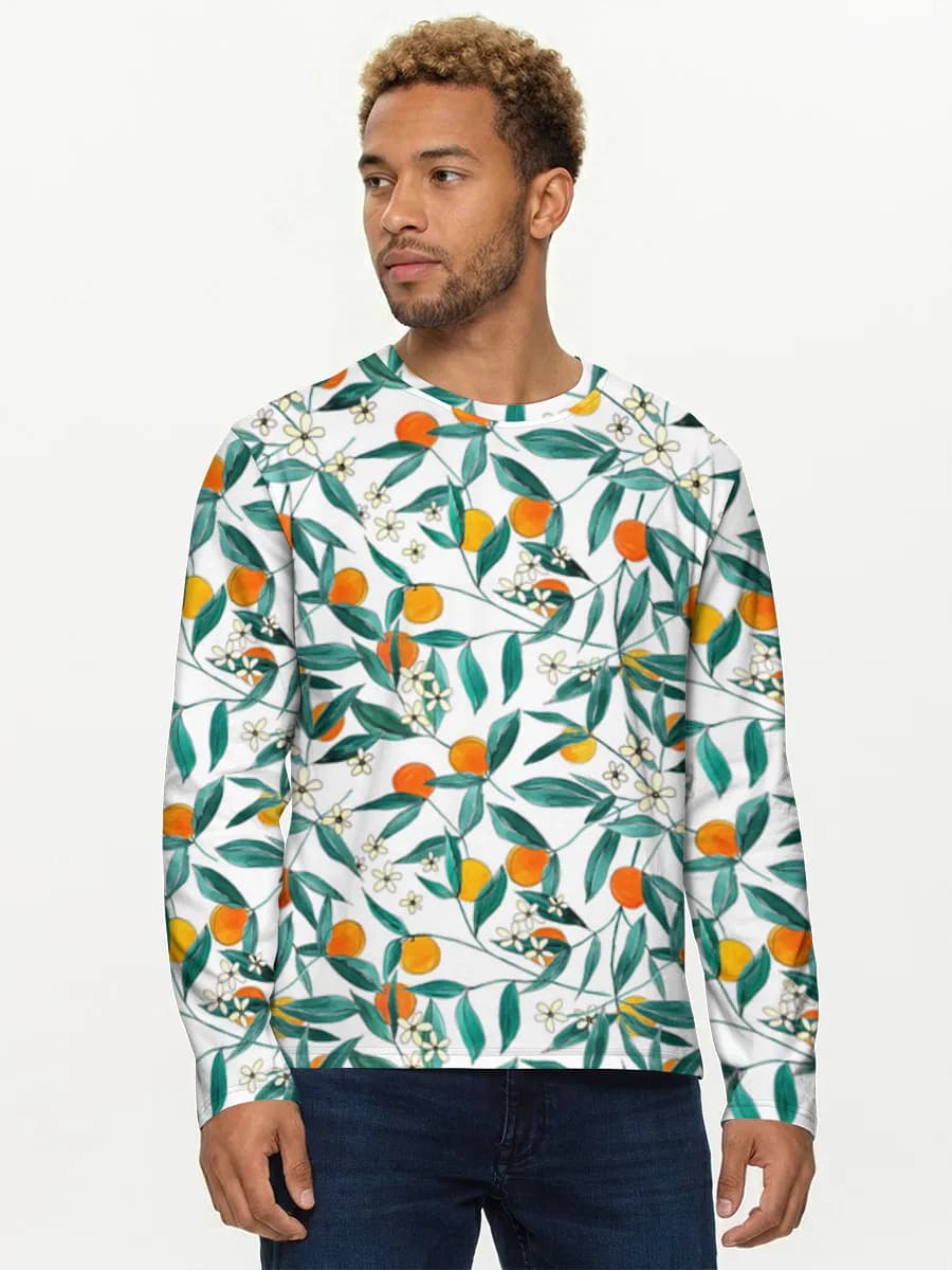 Camisa de manga larga de algodón para hombre