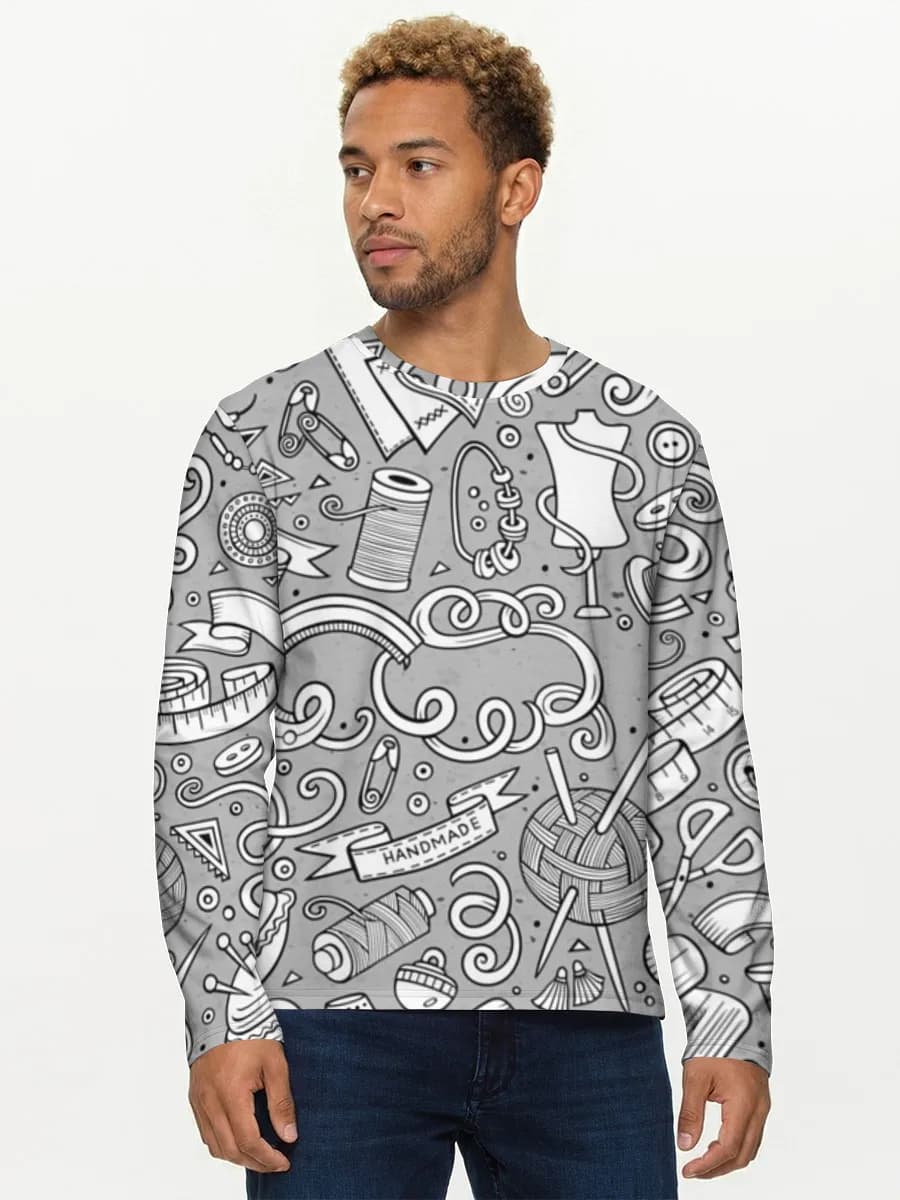 Men's cotton long sleeve shirt