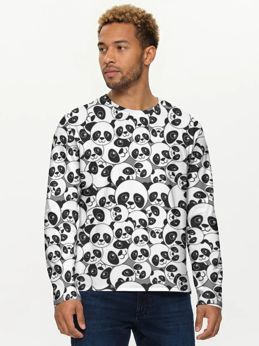 Herren Baumwoll Langarmshirt
