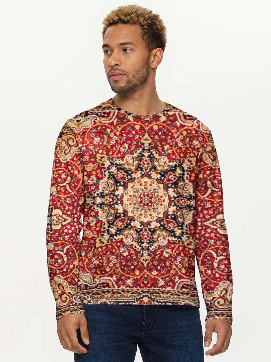 Herren Baumwoll Langarmshirt