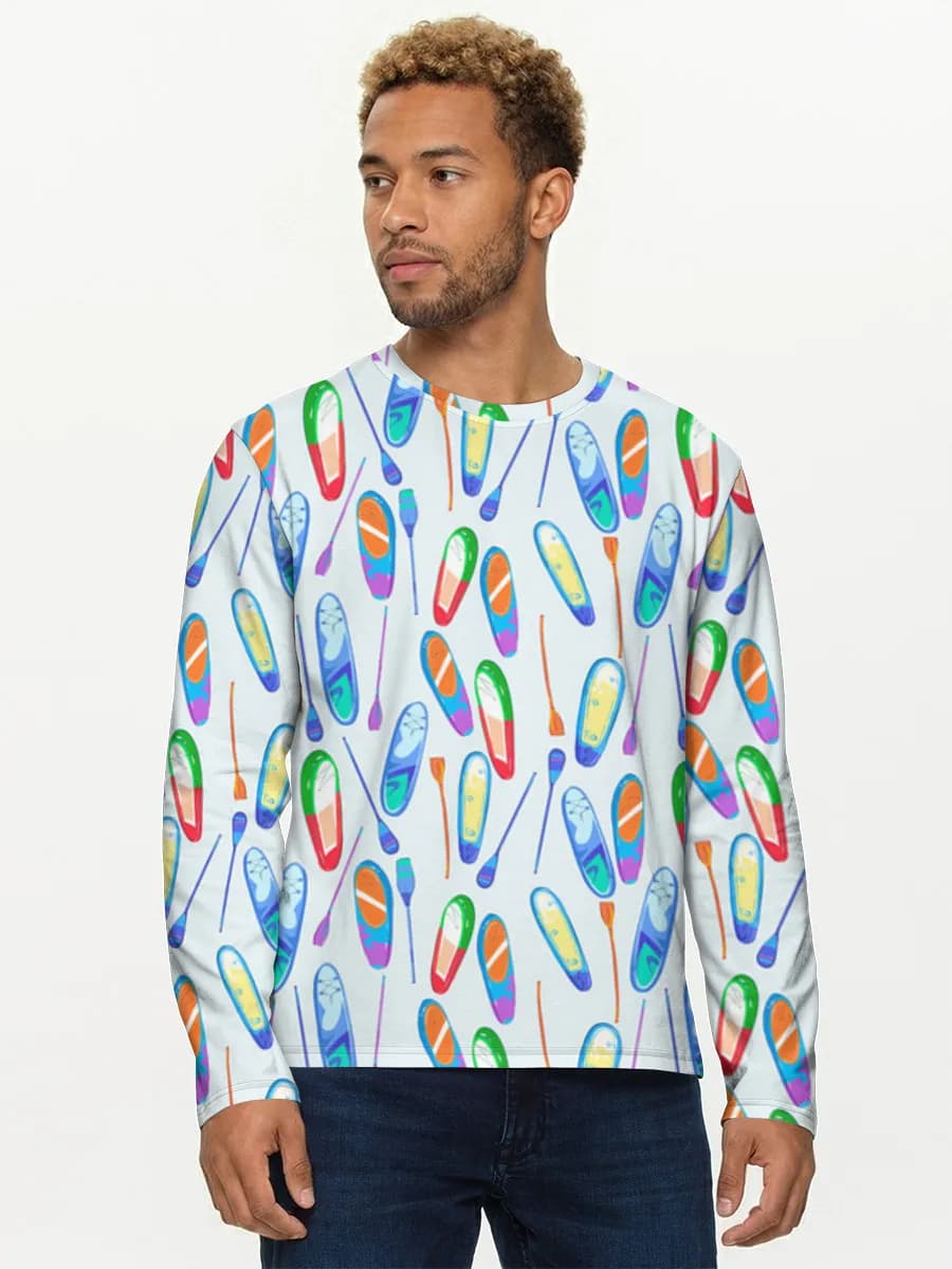Camisa de manga larga de algodón para hombre