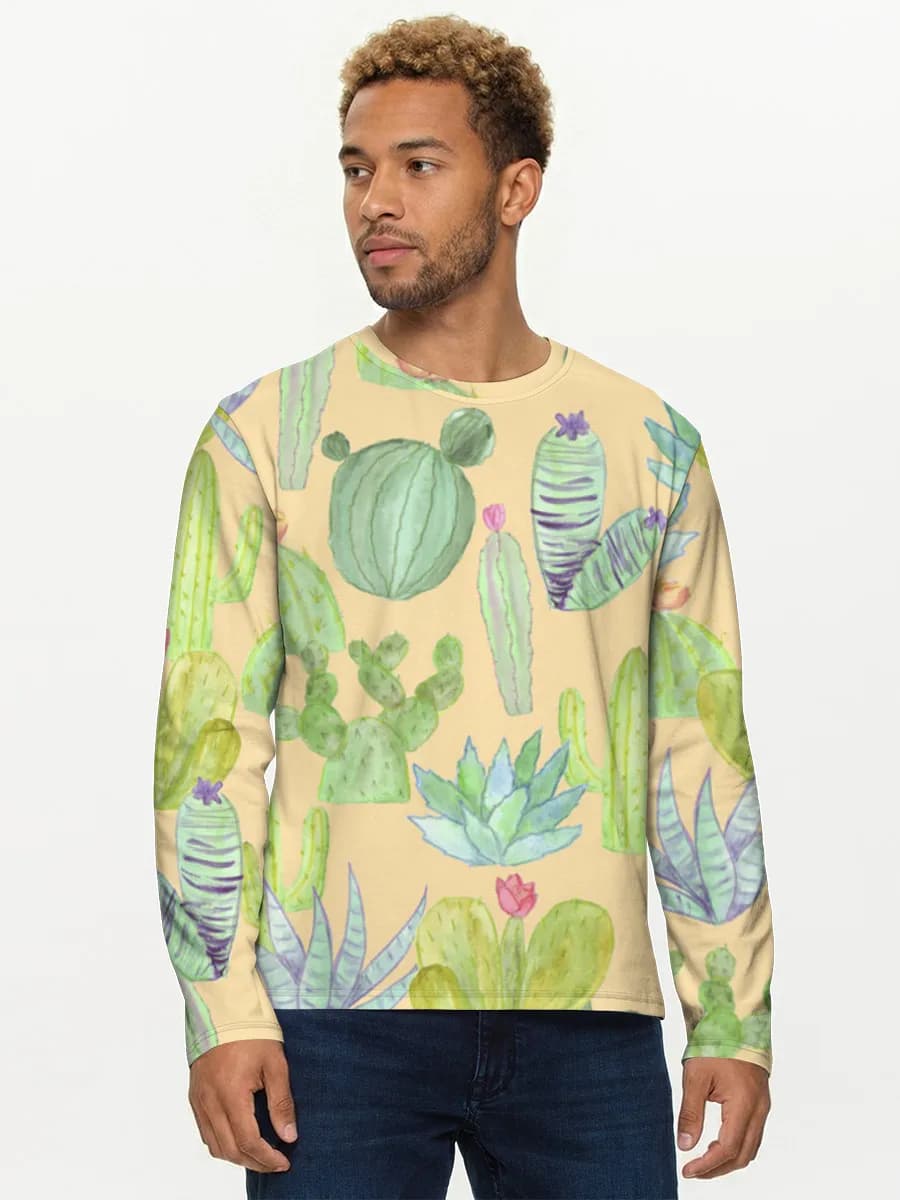 Camisa de manga larga de algodón para hombre