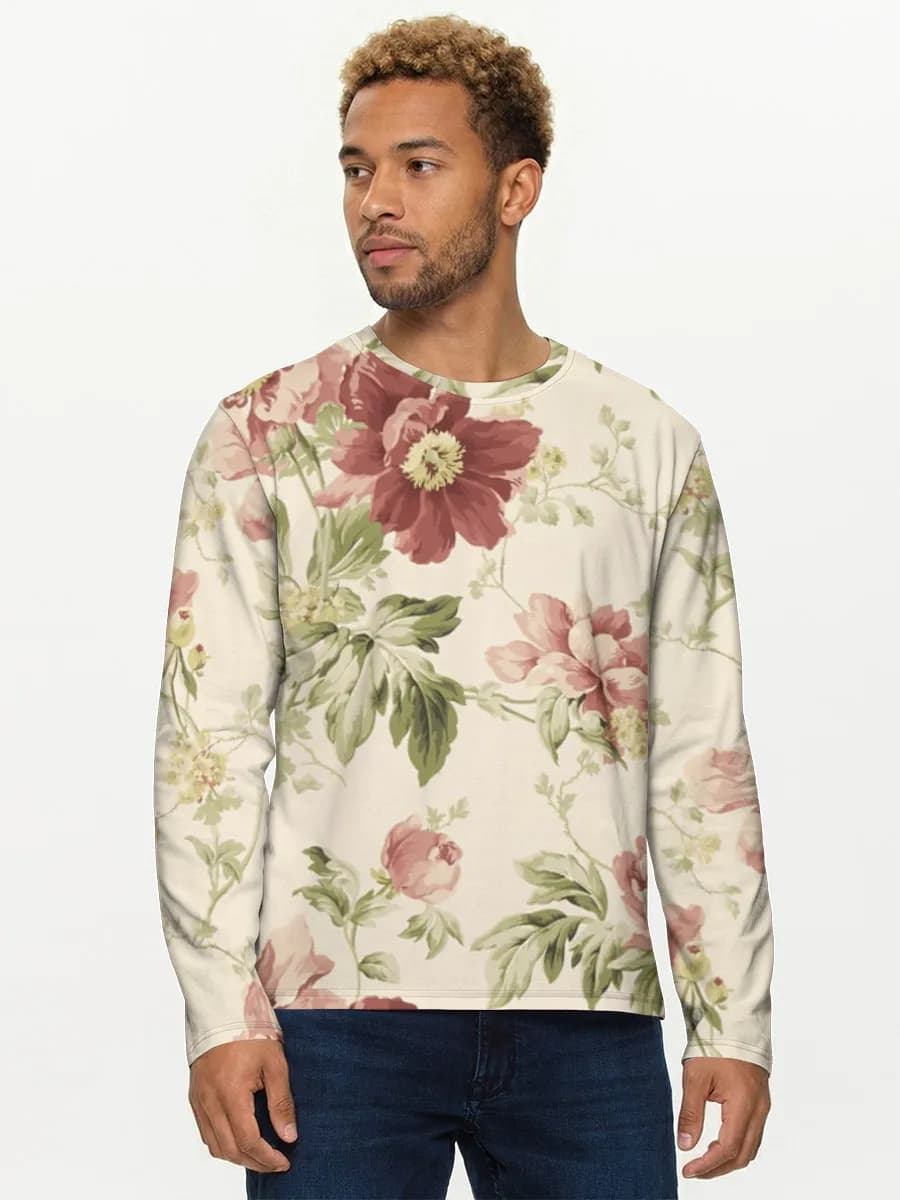 Camisa de manga larga de algodón para hombre