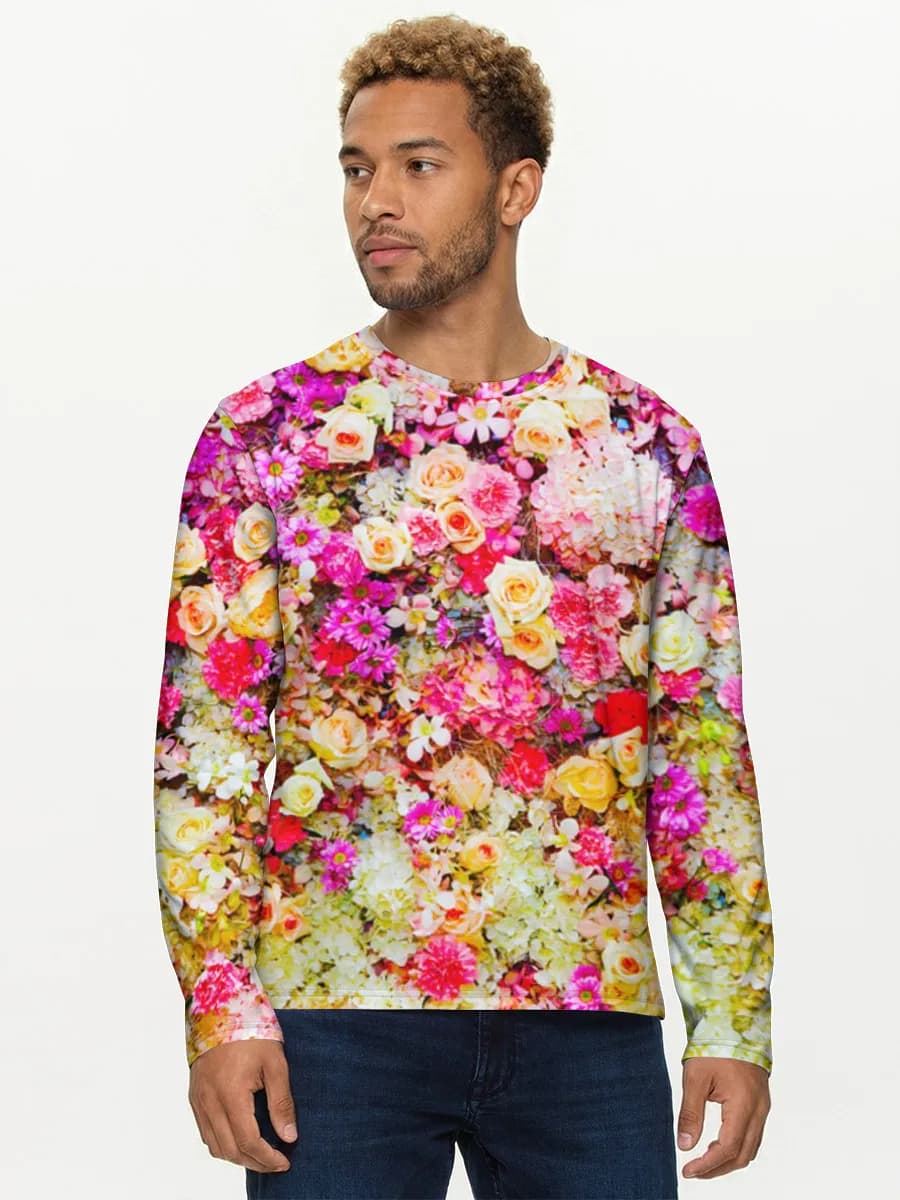 Camisa de manga larga de algodón para hombre