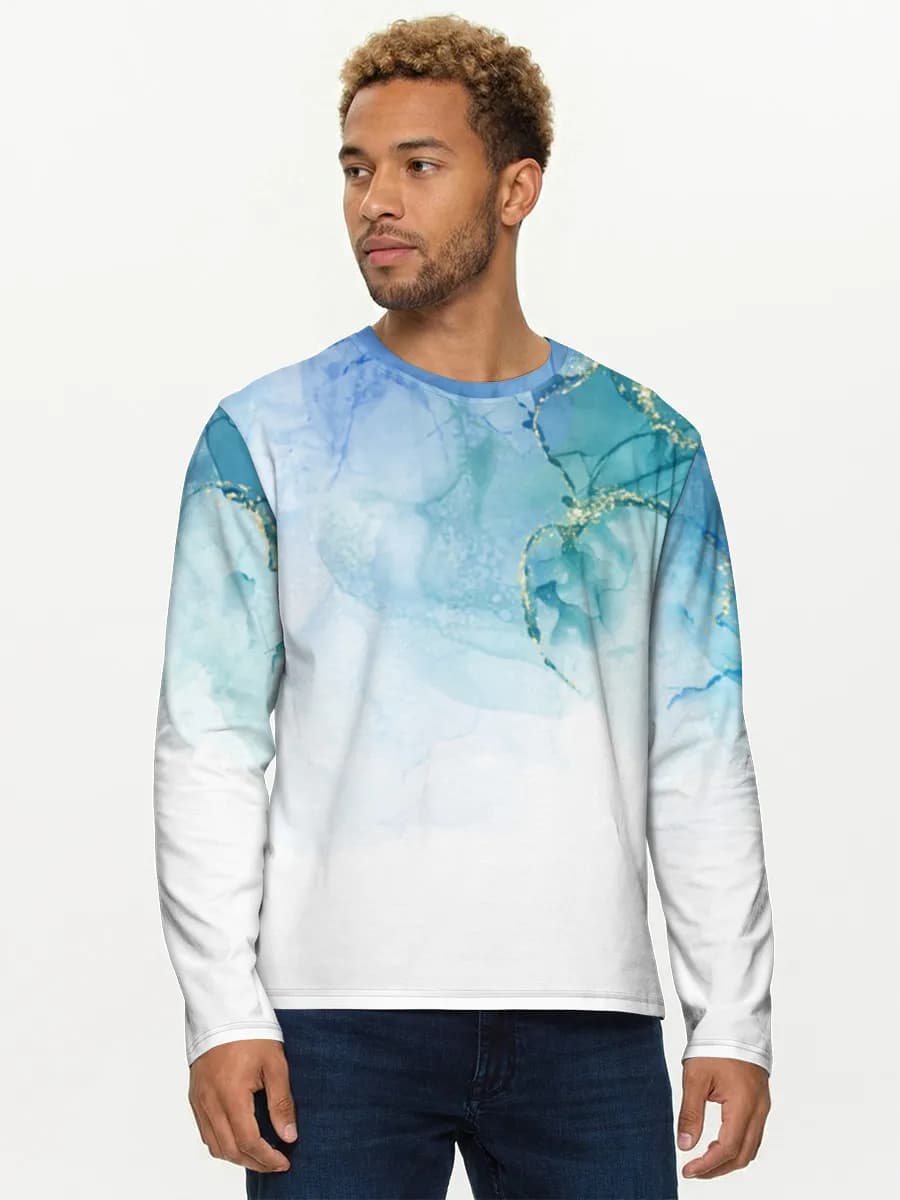 Camisa de manga larga de algodón para hombre