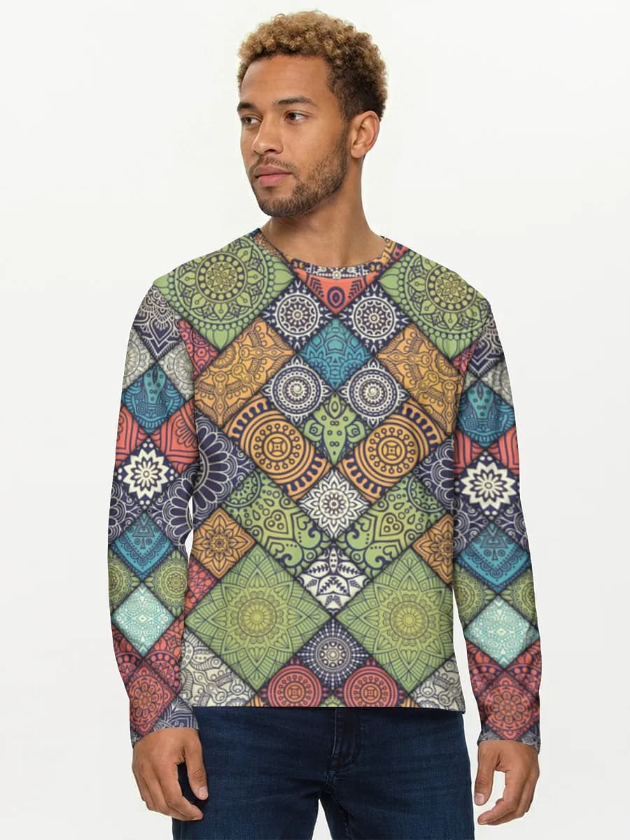 Men's cotton long sleeve shirt