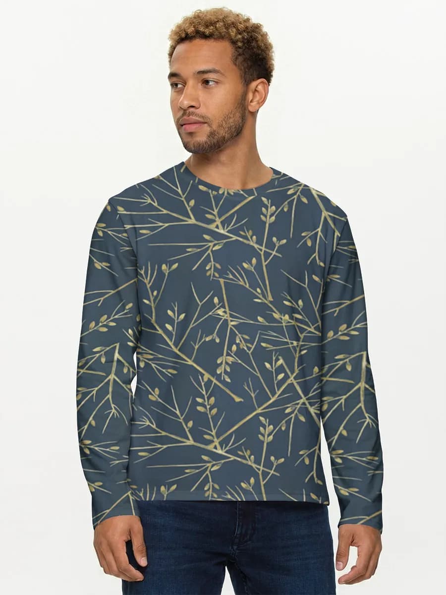 Camisa de manga larga de algodón para hombre
