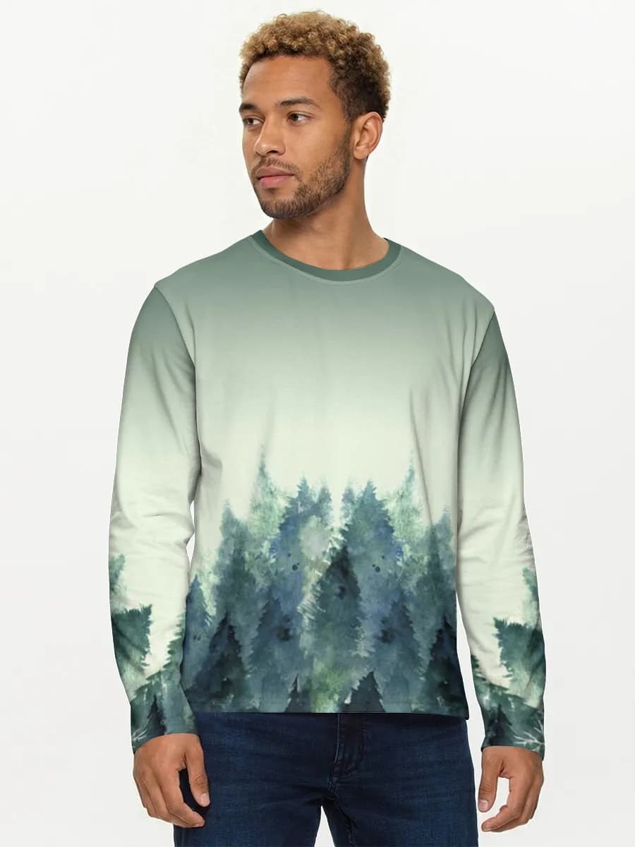 Men's cotton long sleeve shirt