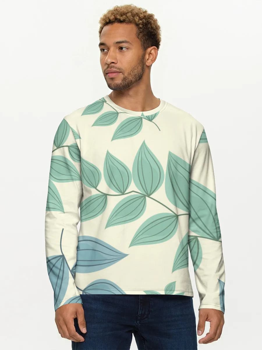 Camisa de manga larga de algodón para hombre
