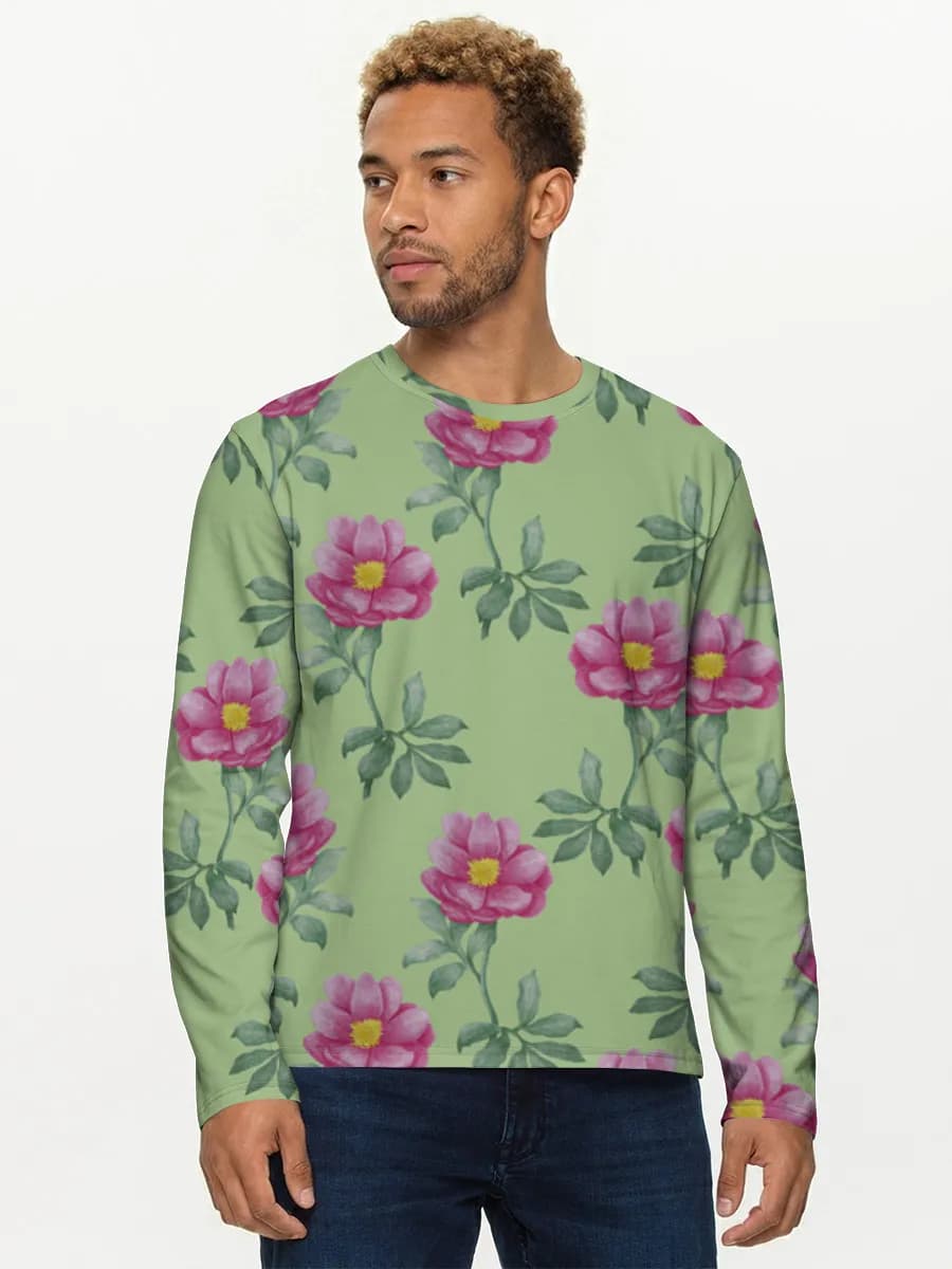 Camisa de manga larga de algodón para hombre