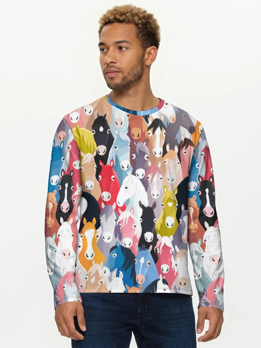 Men's cotton long sleeve shirt