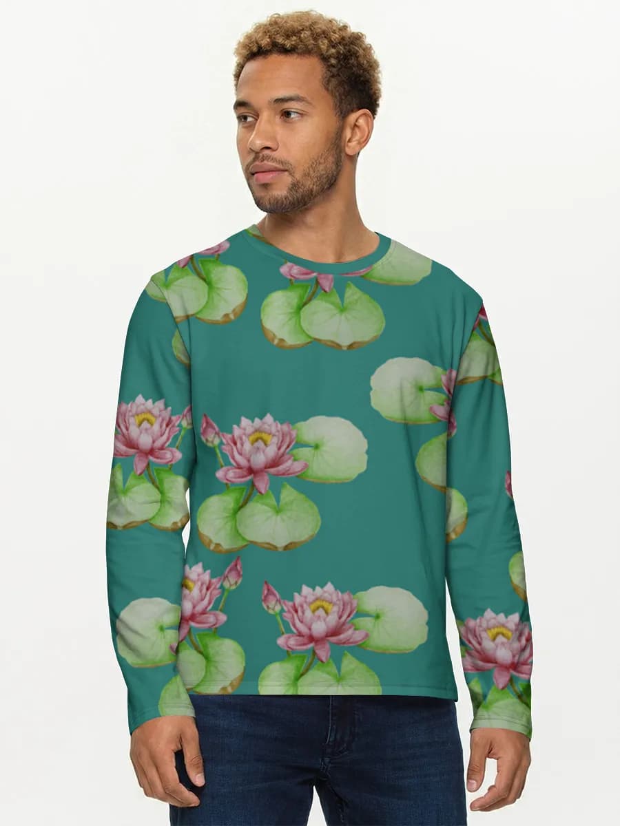 Camisa de manga larga de algodón para hombre