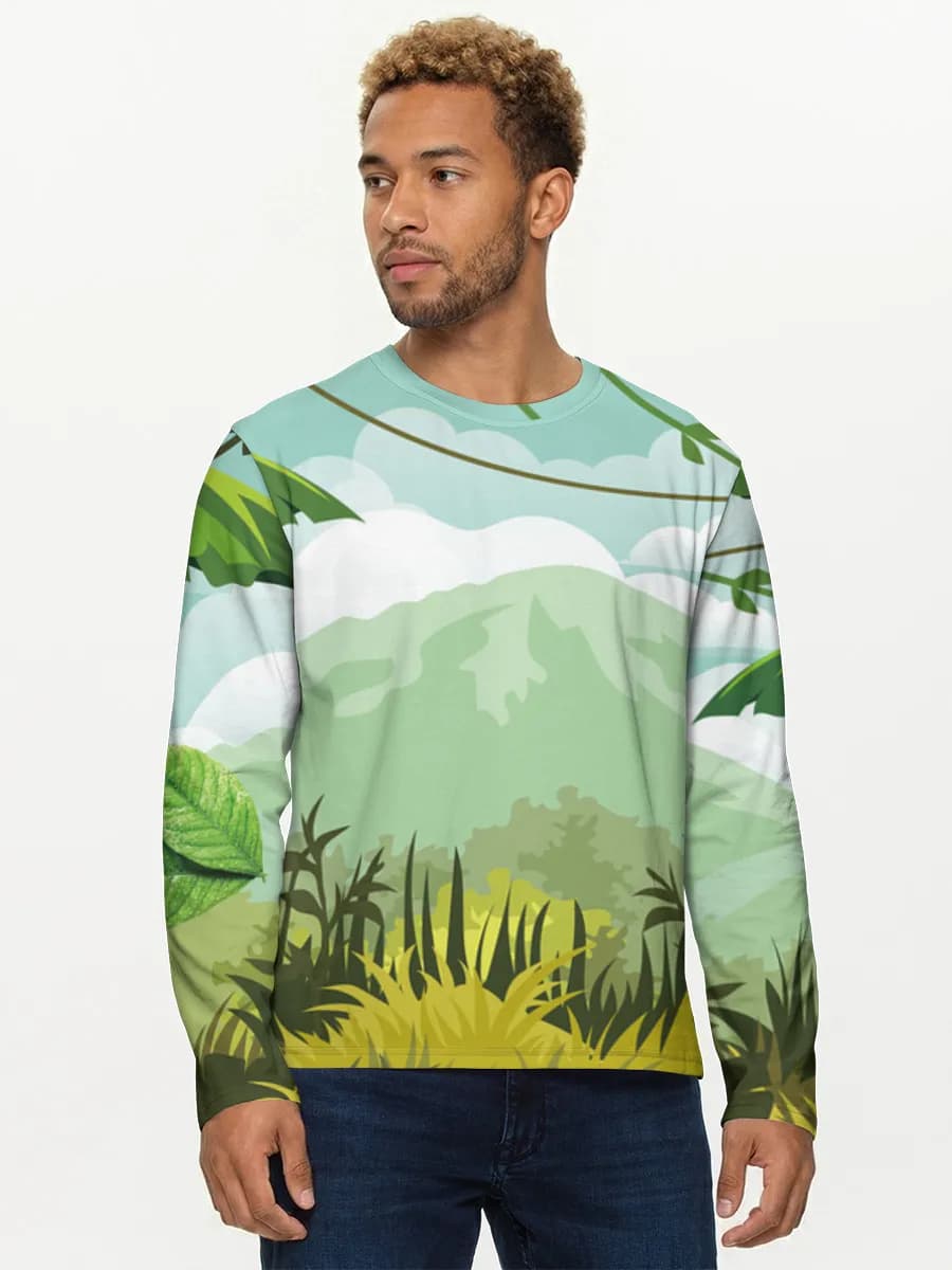 Men's cotton long sleeve shirt