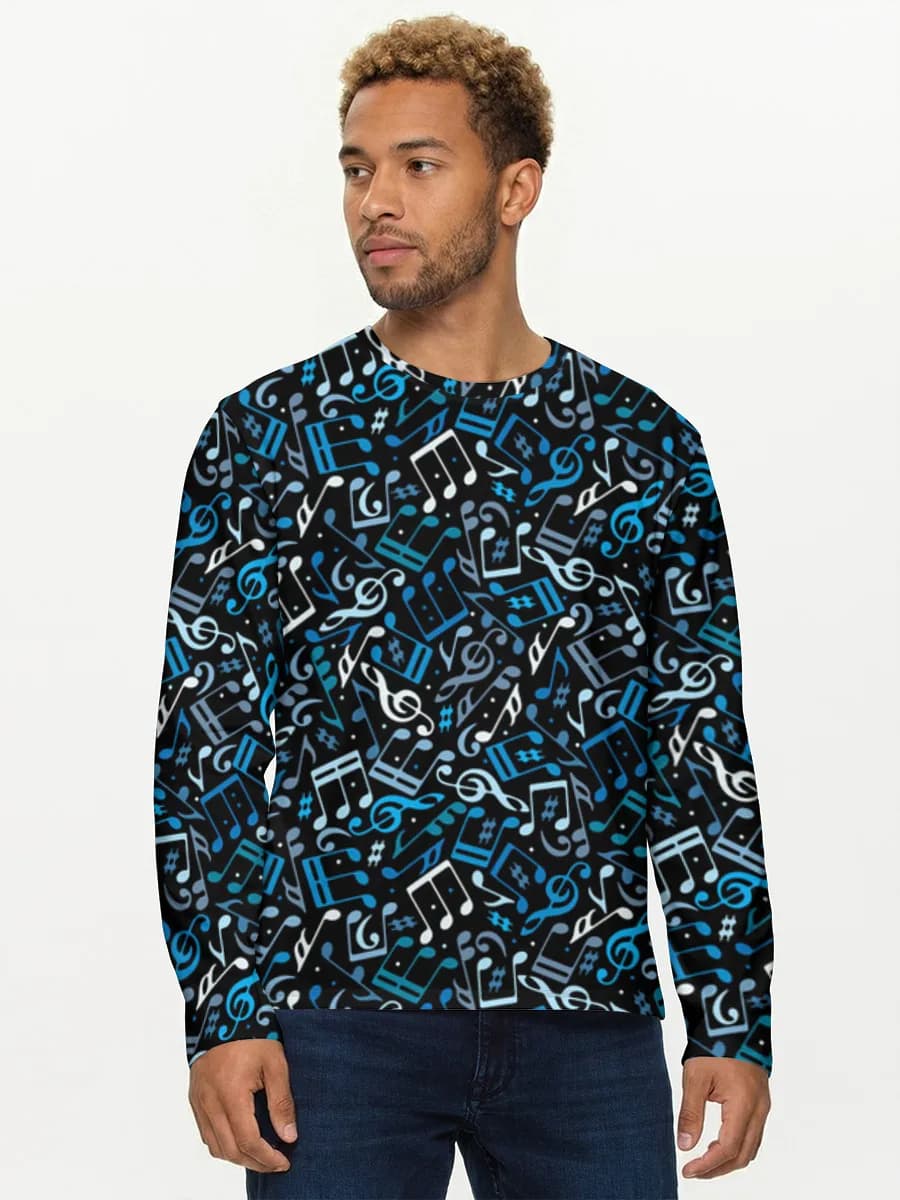 Herren Baumwoll Langarmshirt