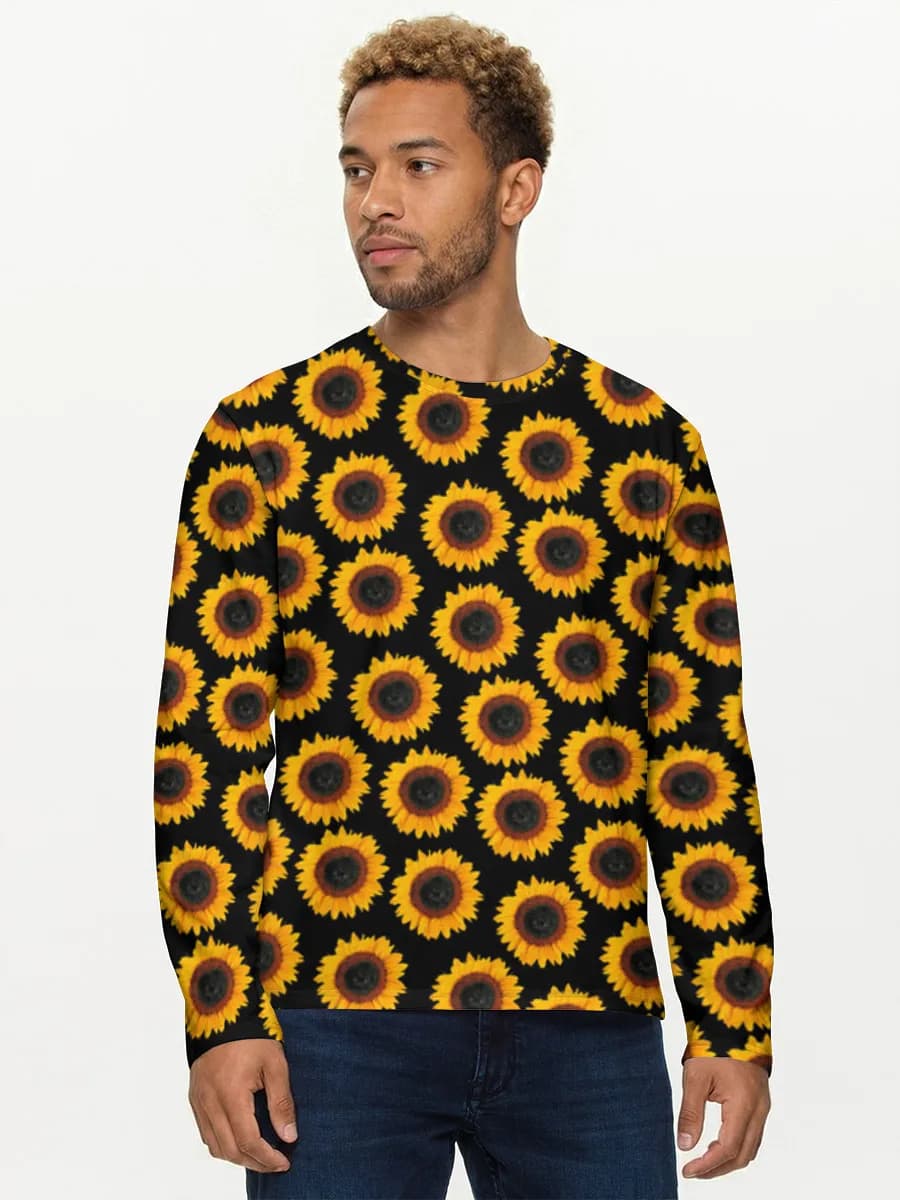 Camisa de manga larga de algodón para hombre