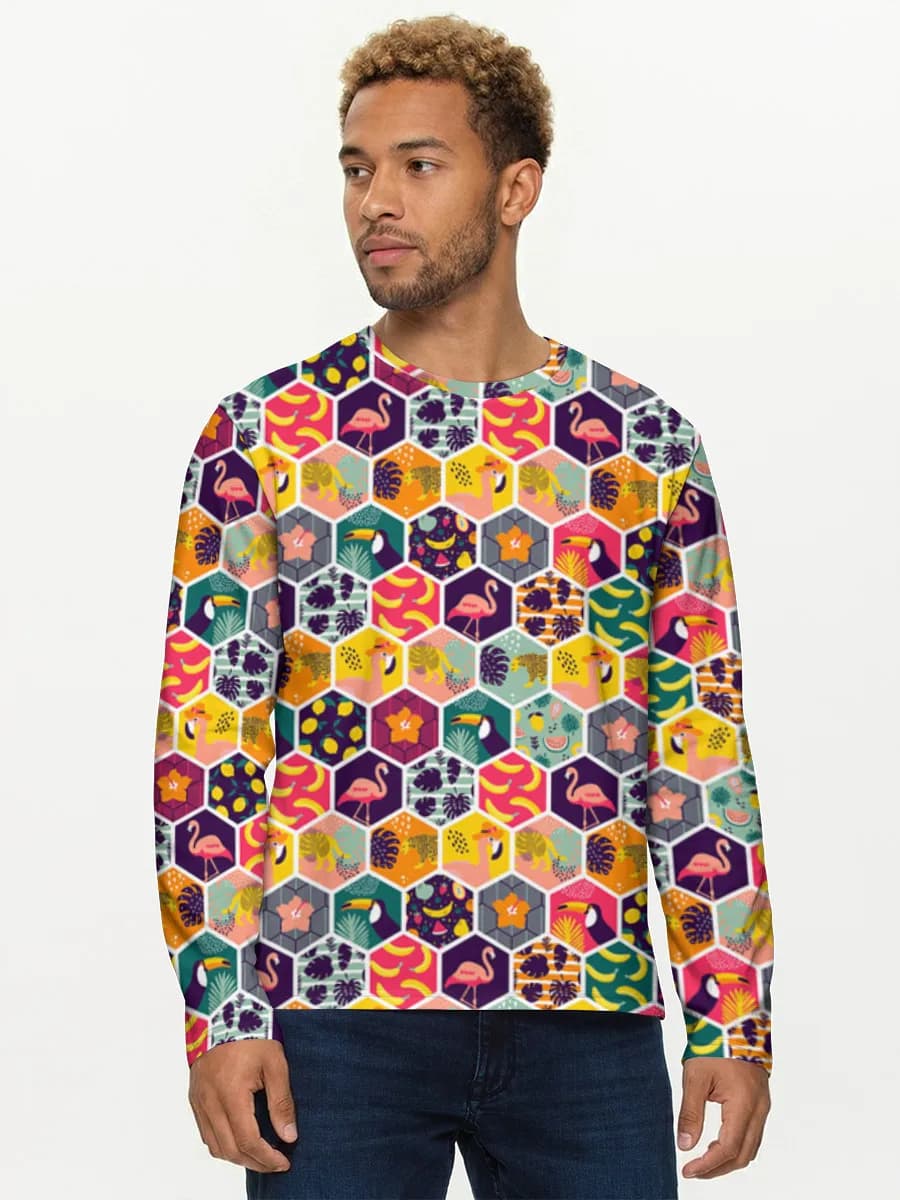 Camisa de manga larga de algodón para hombre