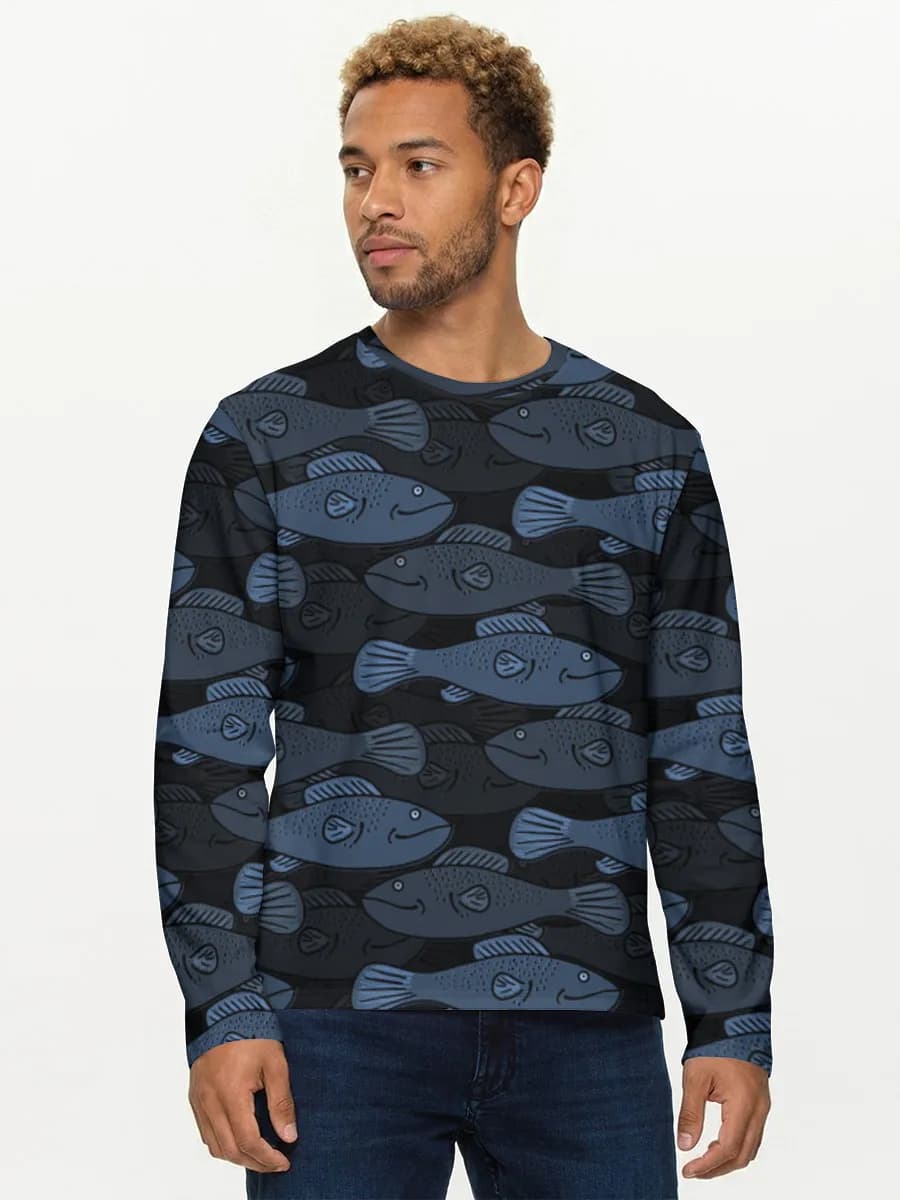 Camisa de manga larga de algodón para hombre