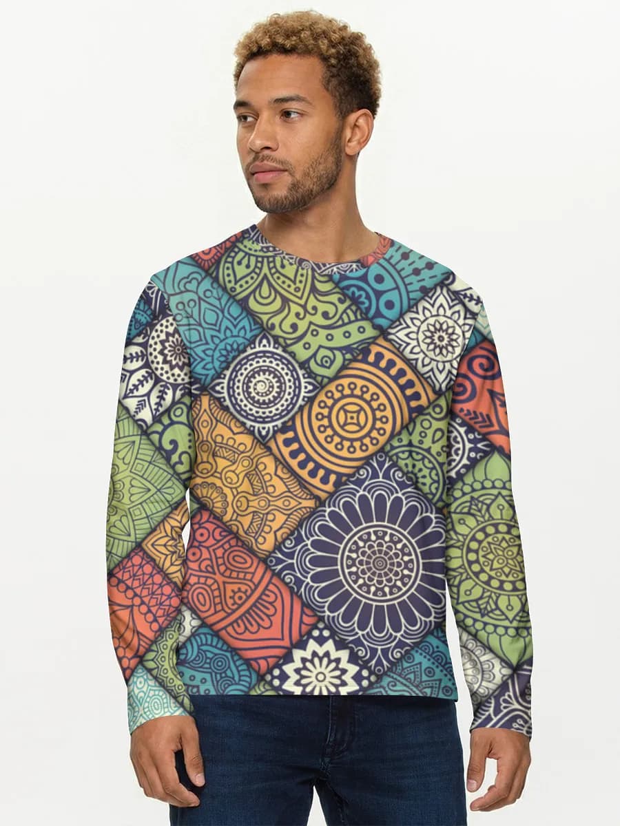 Men's cotton long sleeve shirt