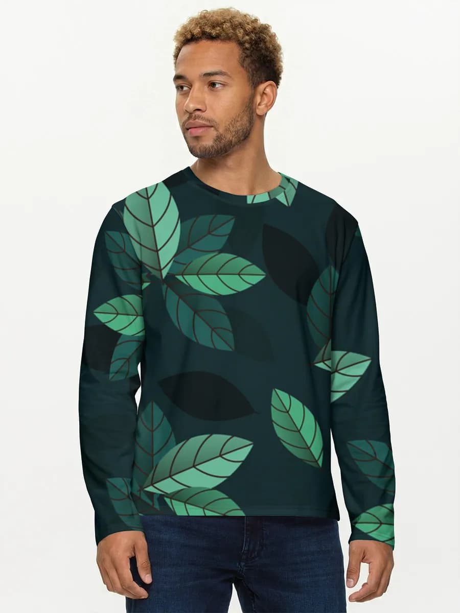 Camisa de manga larga de algodón para hombre