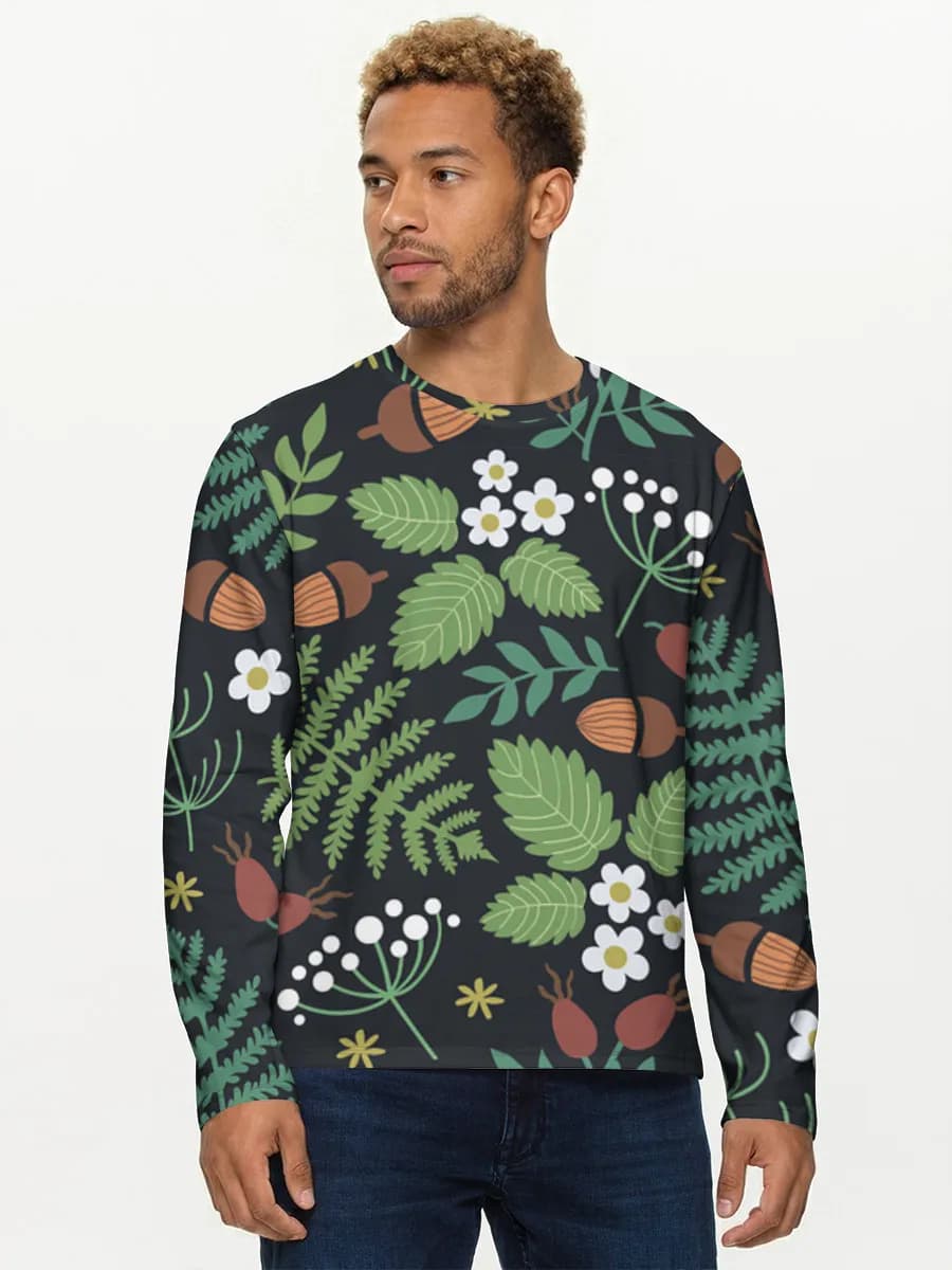 Men's cotton long sleeve shirt