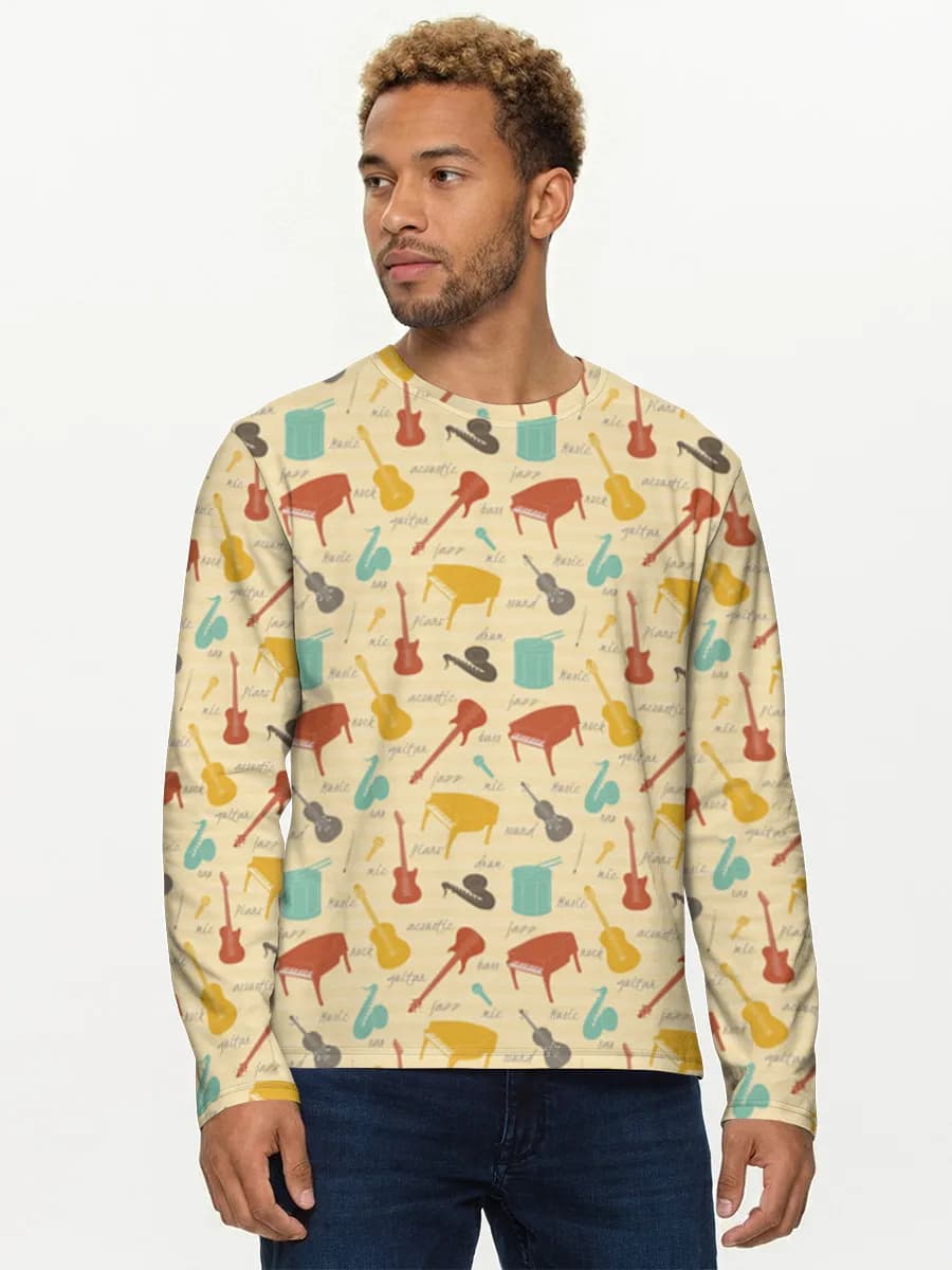 Camisa de manga larga de algodón para hombre