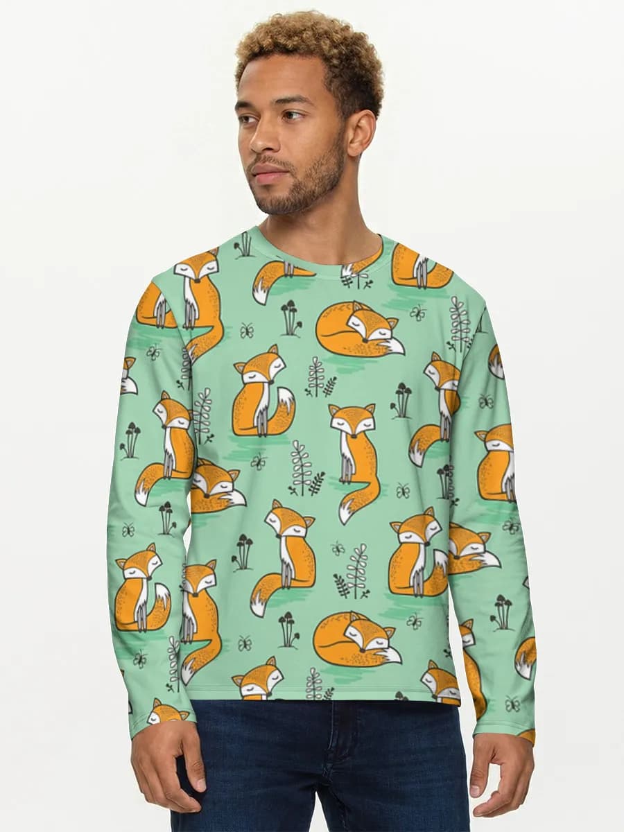 Camisa de manga larga de algodón para hombre