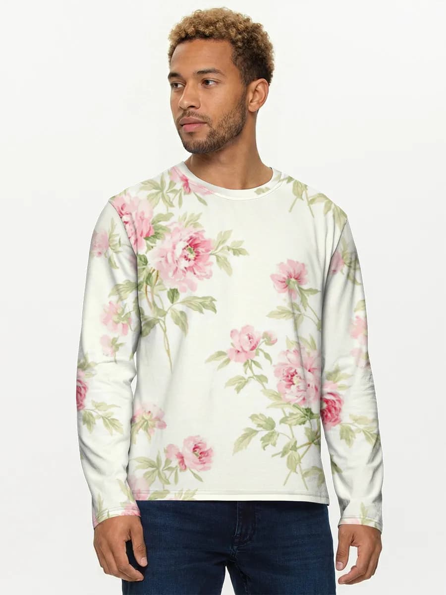 Camisa de manga larga de algodón para hombre