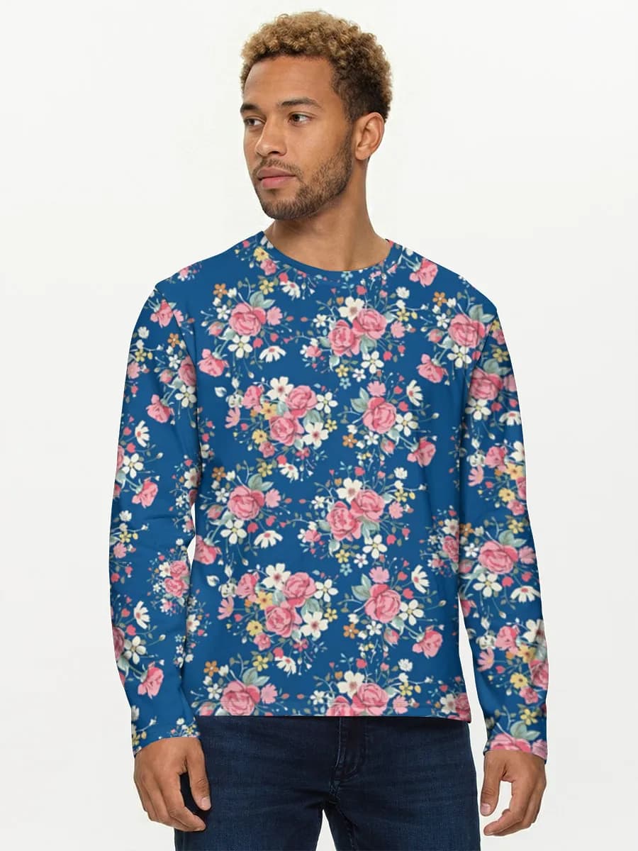 Camisa de manga larga de algodón para hombre