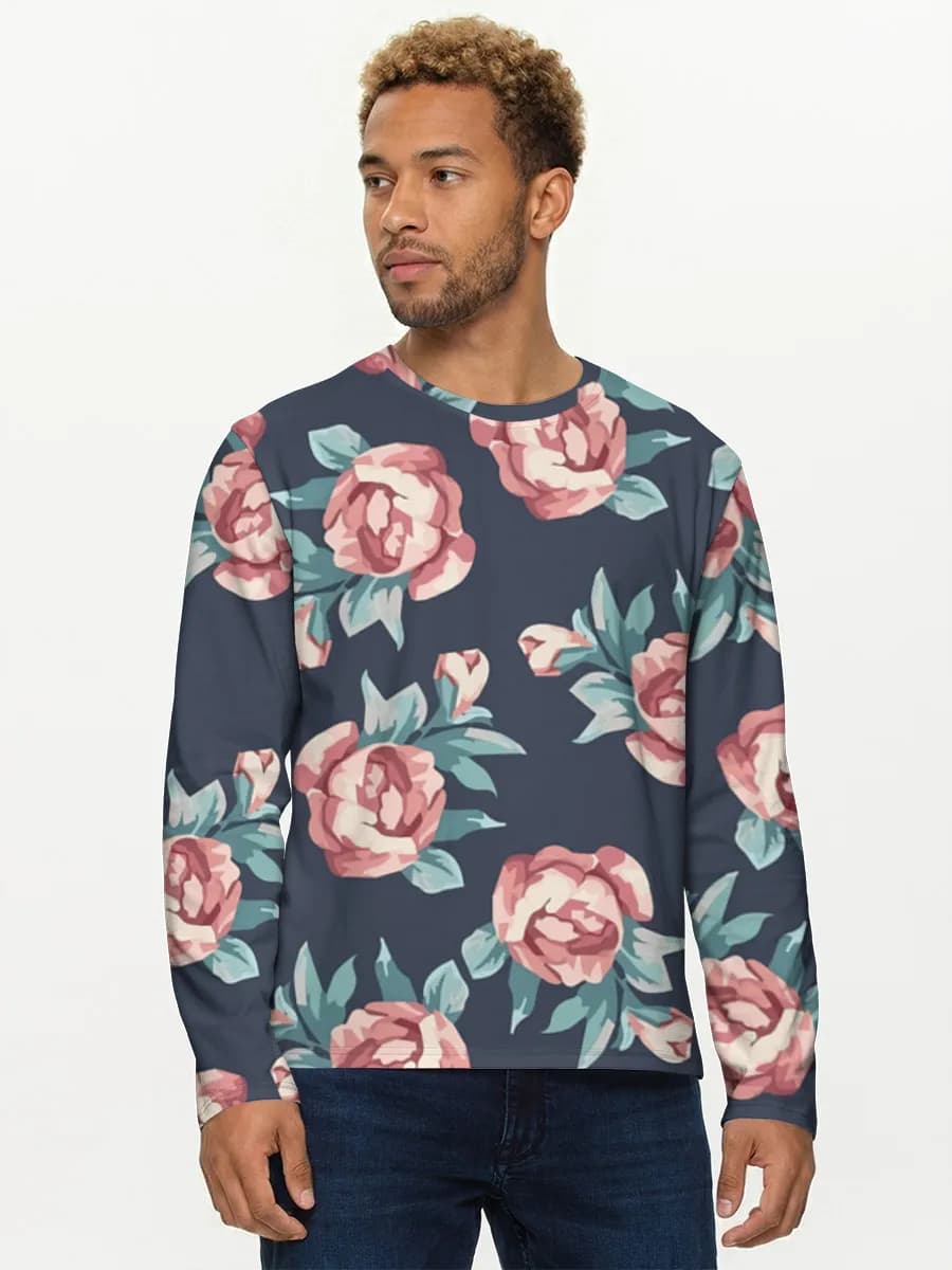 Camisa de manga larga de algodón para hombre